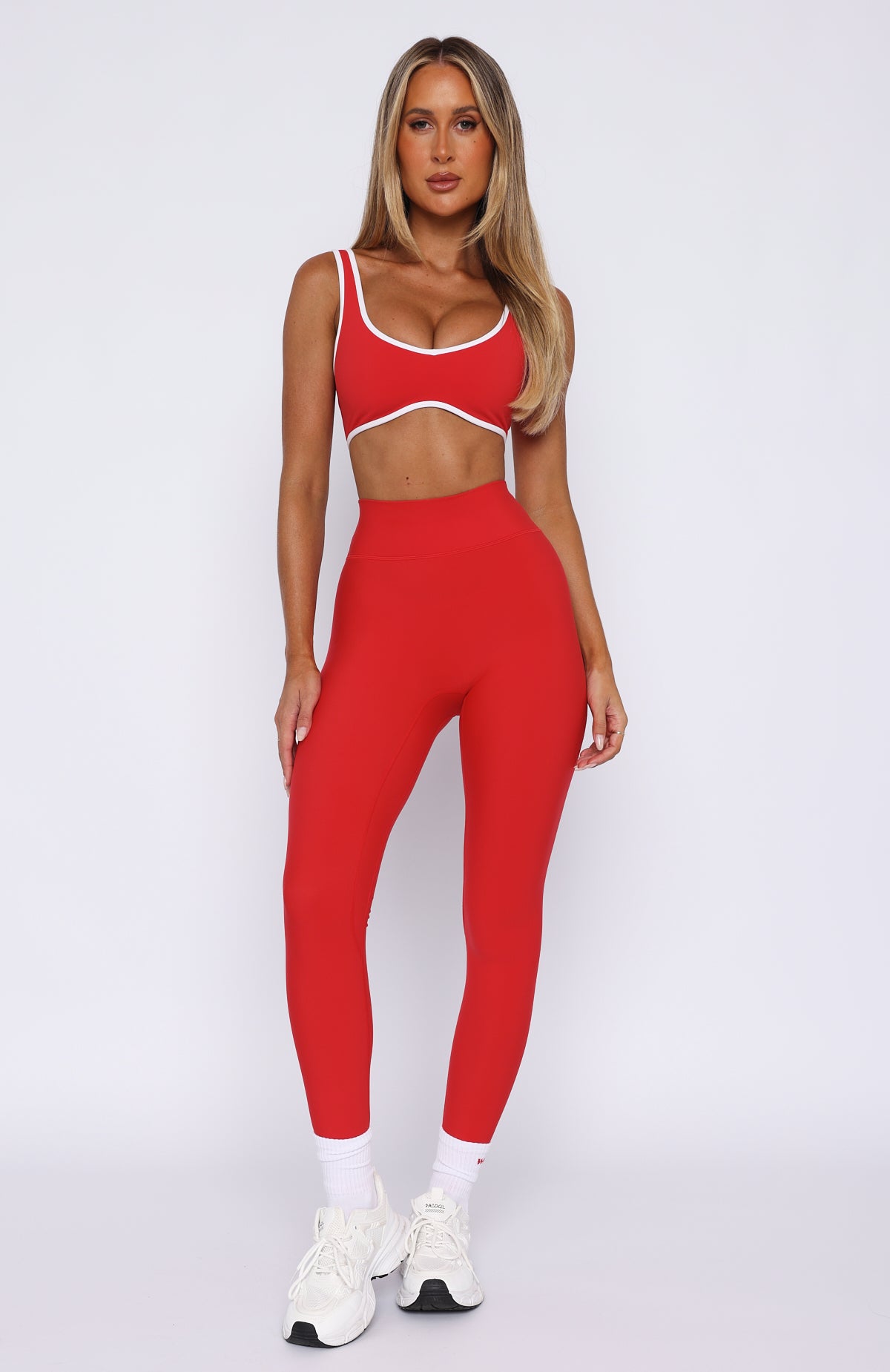 Premium High Waisted Red Leggings - Ultimate Comfort & Style