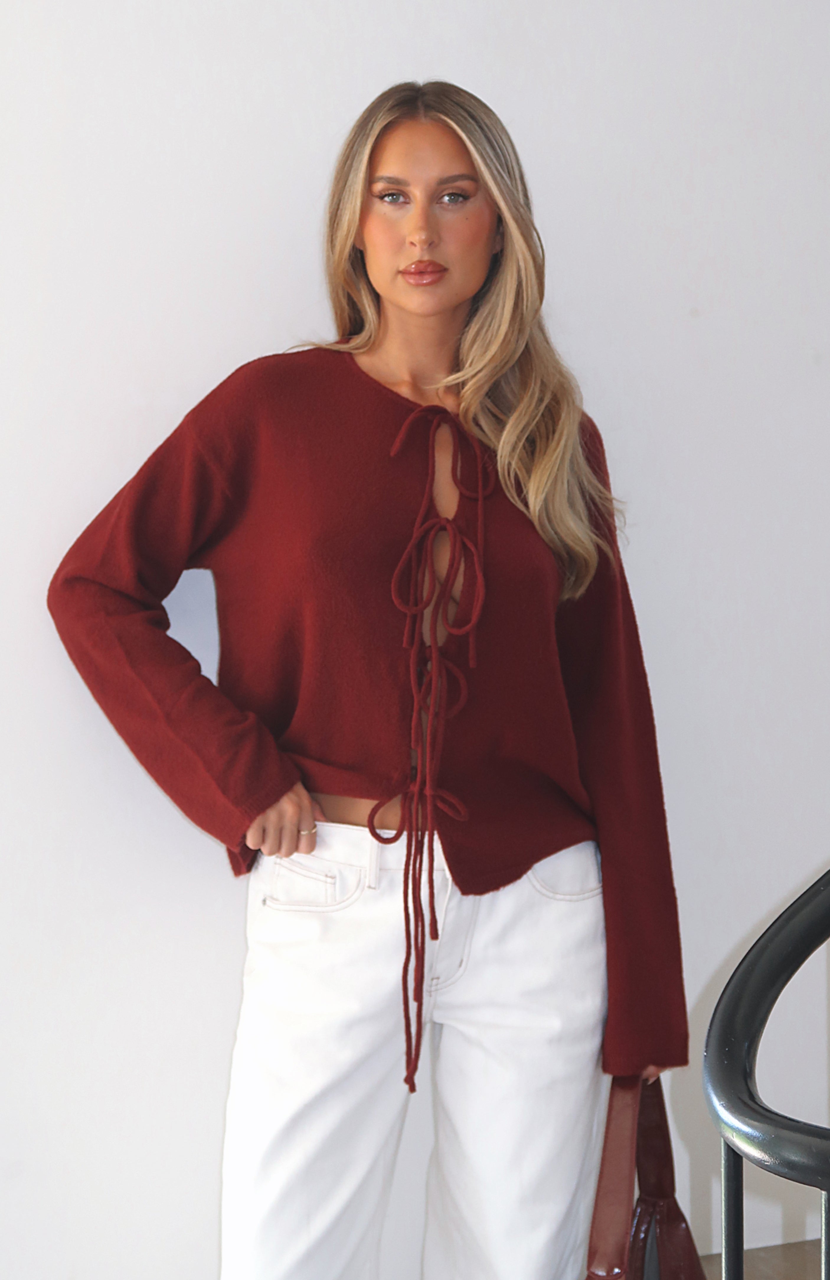 Premium Burgundy Art Cardigan - Ultimate Comfort & Style