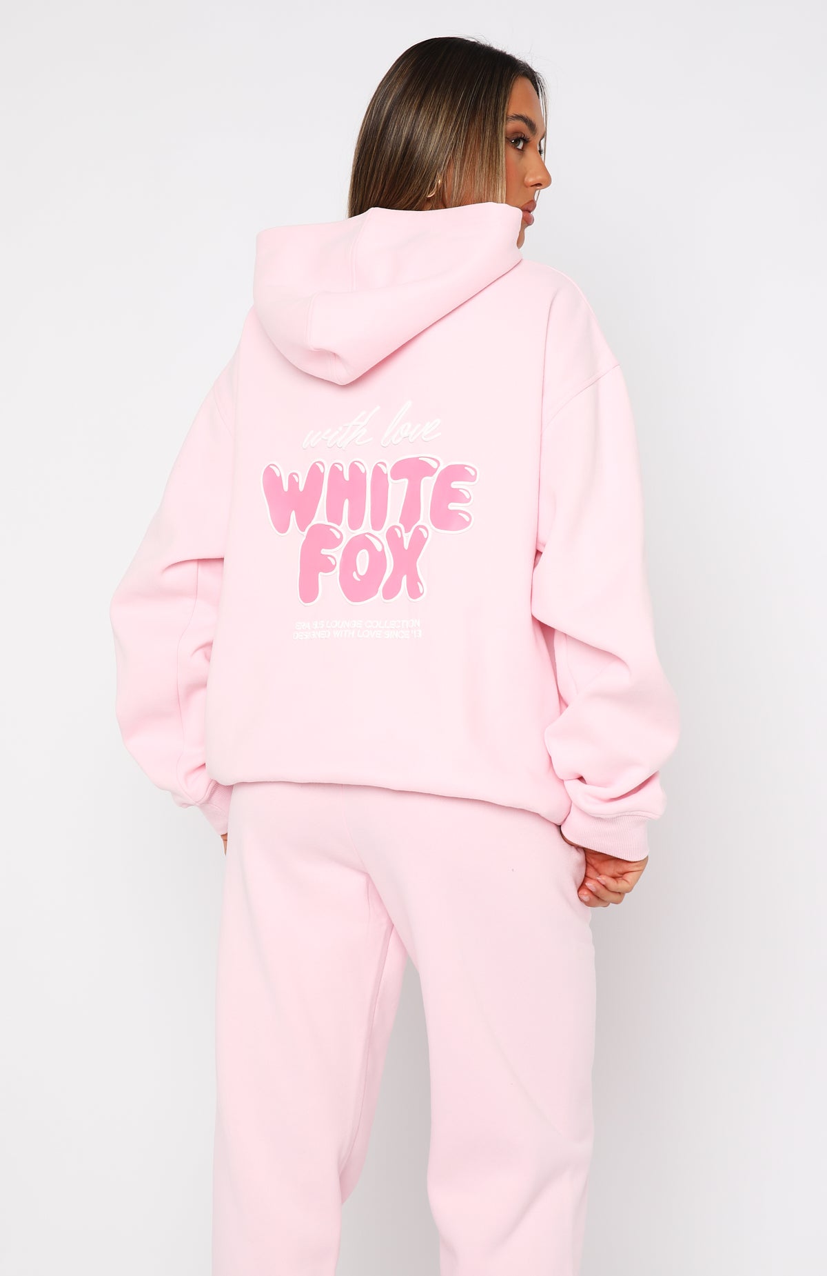 Premium With Love Always Oversized Hoodie - Baby Pink