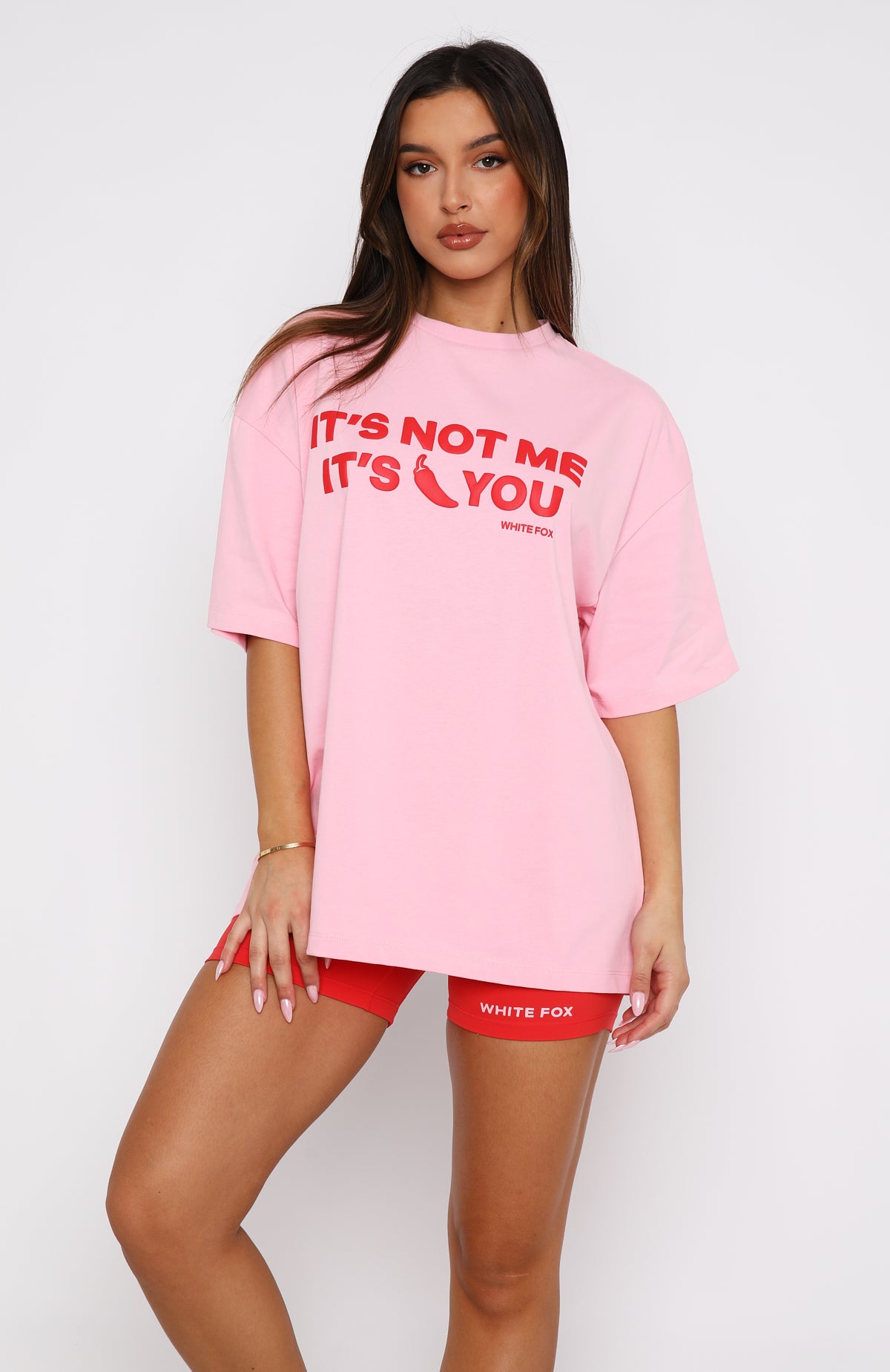 Ultimate Oversized Graphic Tee - 'It's Not Me It's You' in Pink