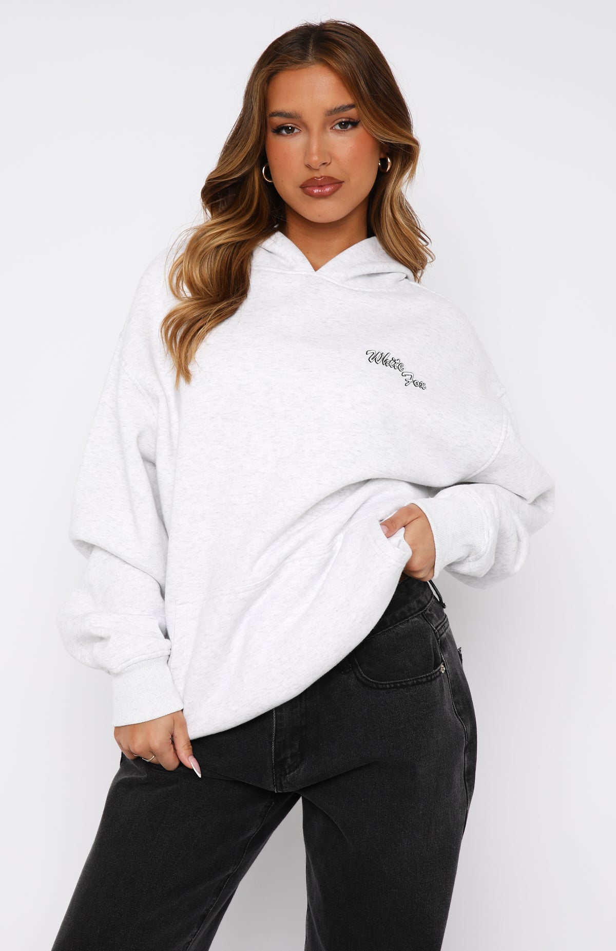 Ultimate Self Love Oversized Hoodie - Grey Marle
