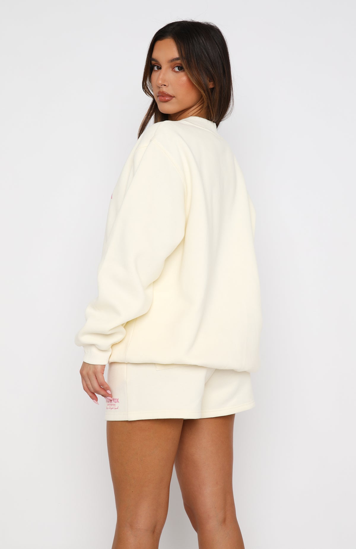 Premium Manifest It Oversized Sweater - Cream