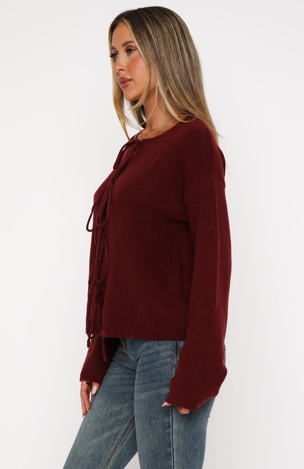 Premium Burgundy Art Cardigan - Ultimate Comfort & Style