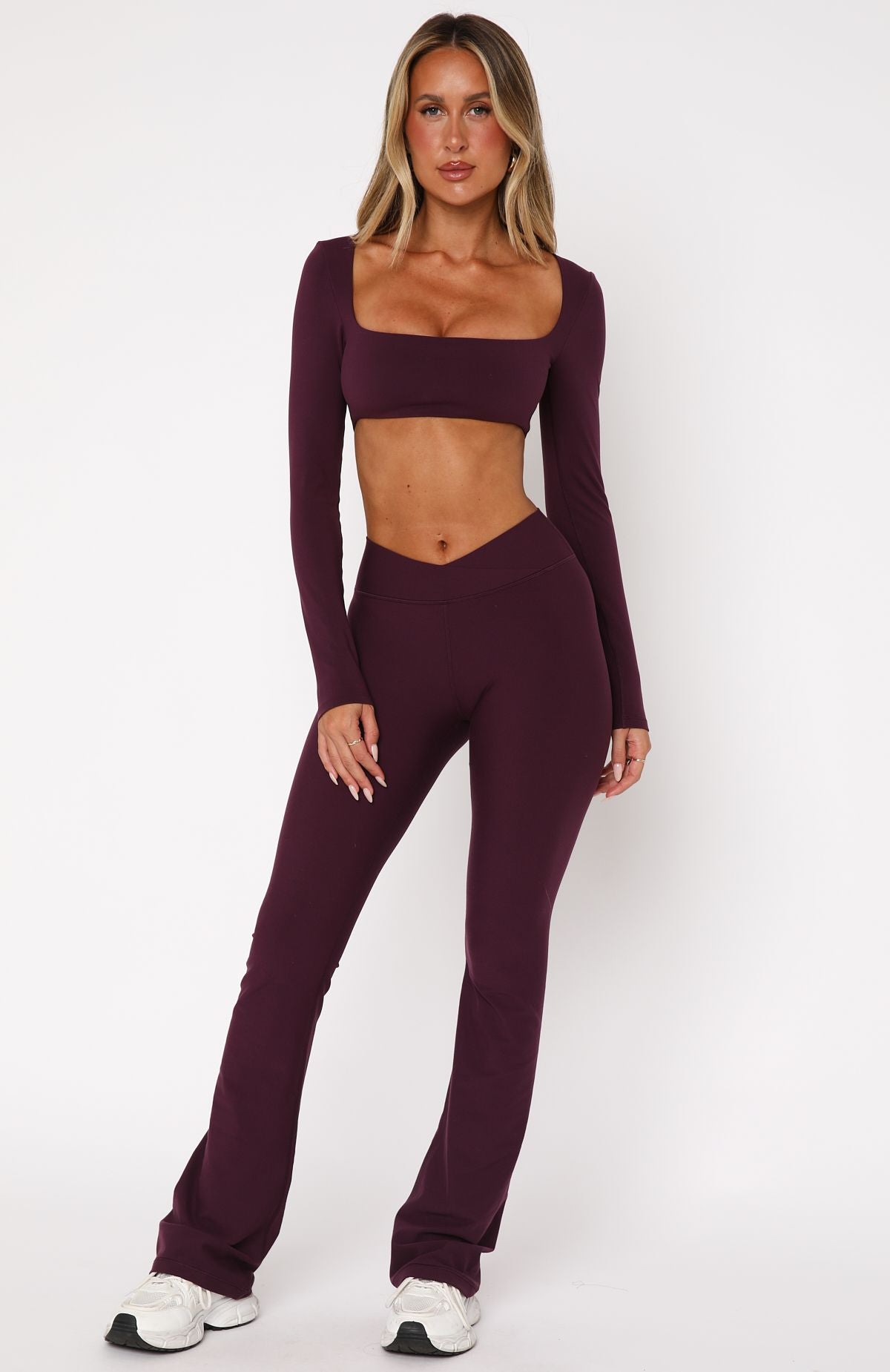 Premium Flare Leggings in Plum - Upgrade Your Activewear