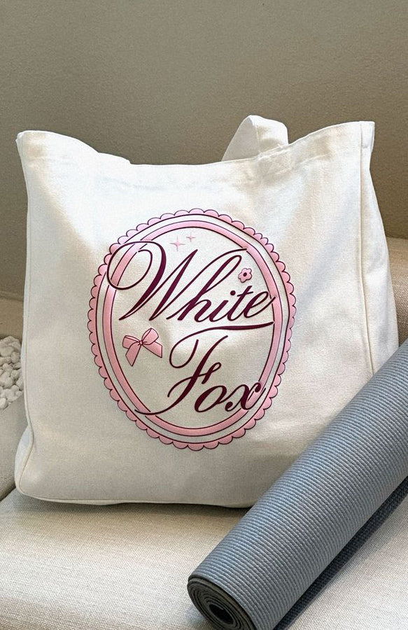 Premium Pilates Princess Tote Bag - Off White | Stylish & Durable