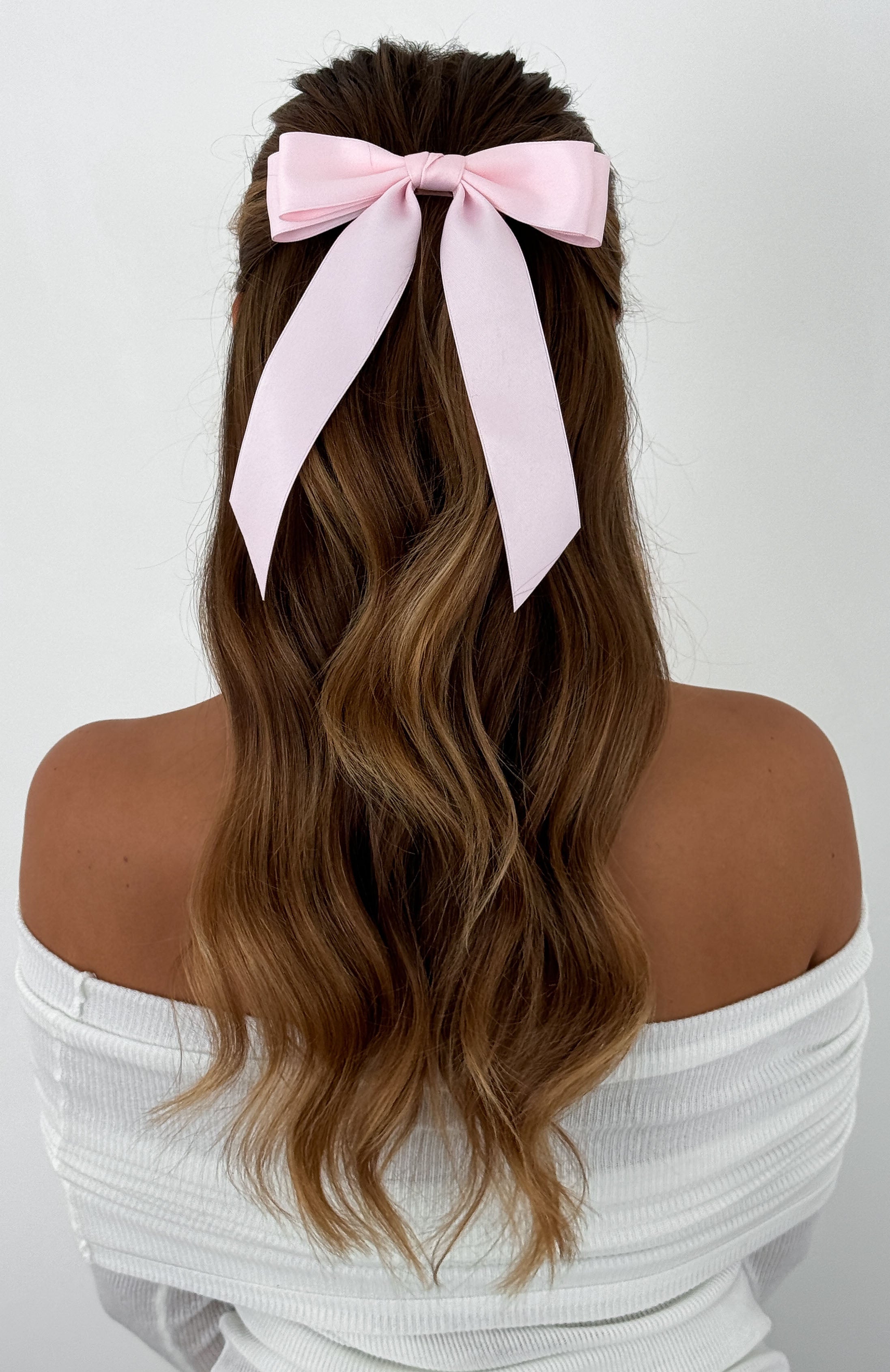 Premium Sweet Serenity Bow Hair Clip - Elegant Pink