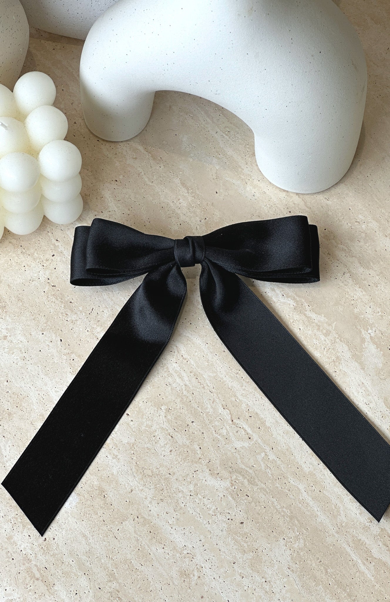 Premium Sweet Serenity Bow Hair Clip - Black | Ultimate Style Upgrade