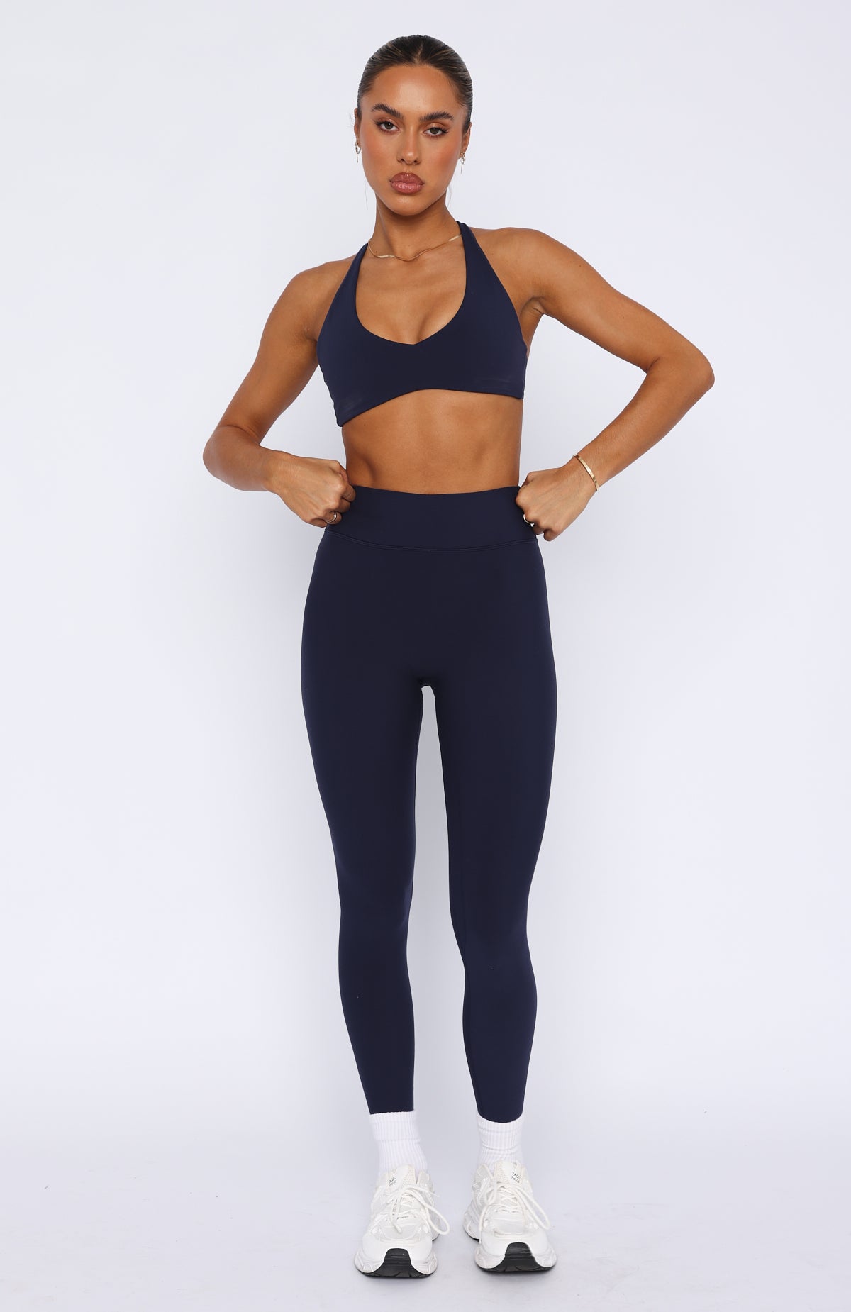 Premium Go Getter High Waisted Yoga Leggings - Navy