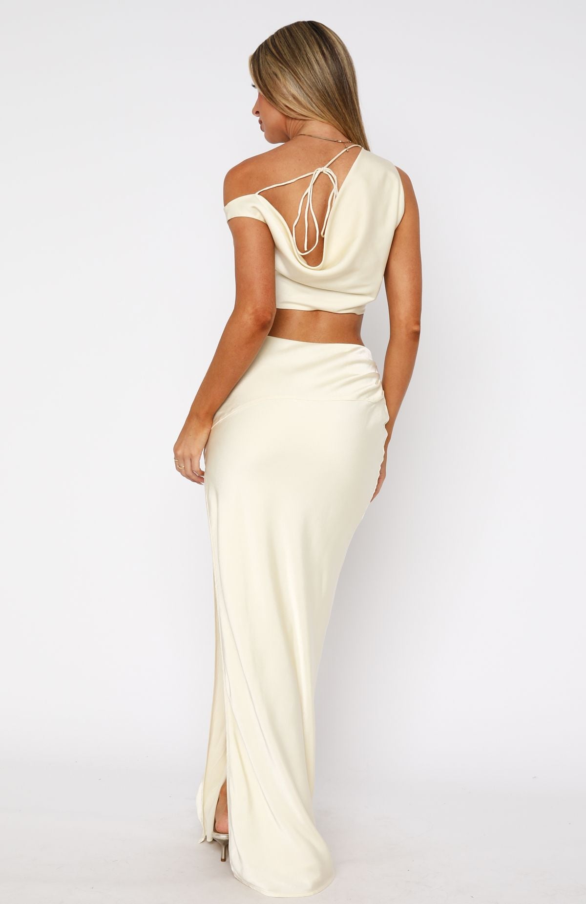 Premium Maxi Skirt Cream - Ultimate Elegance