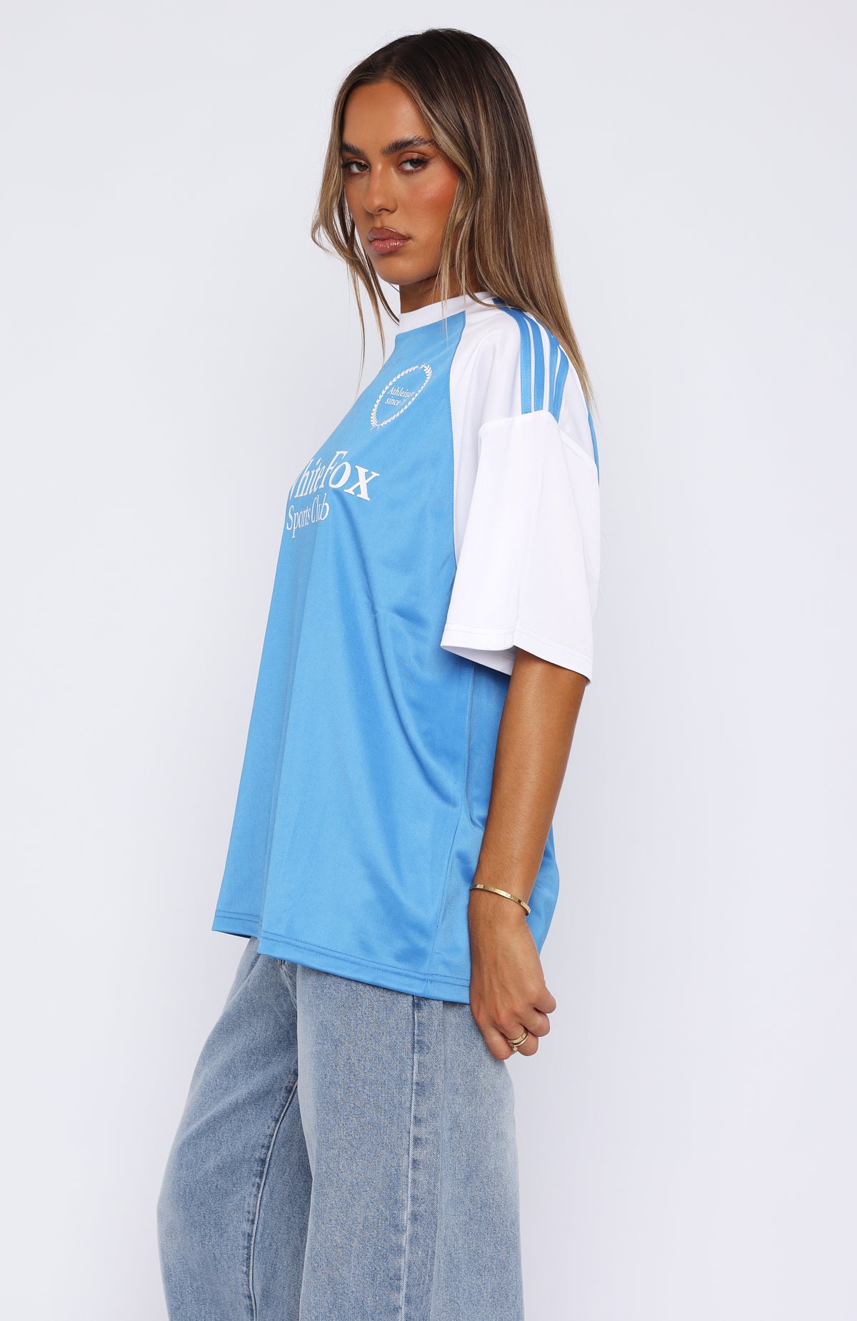 Premium Oversized Jersey - Blue/White | Ultimate Street Style