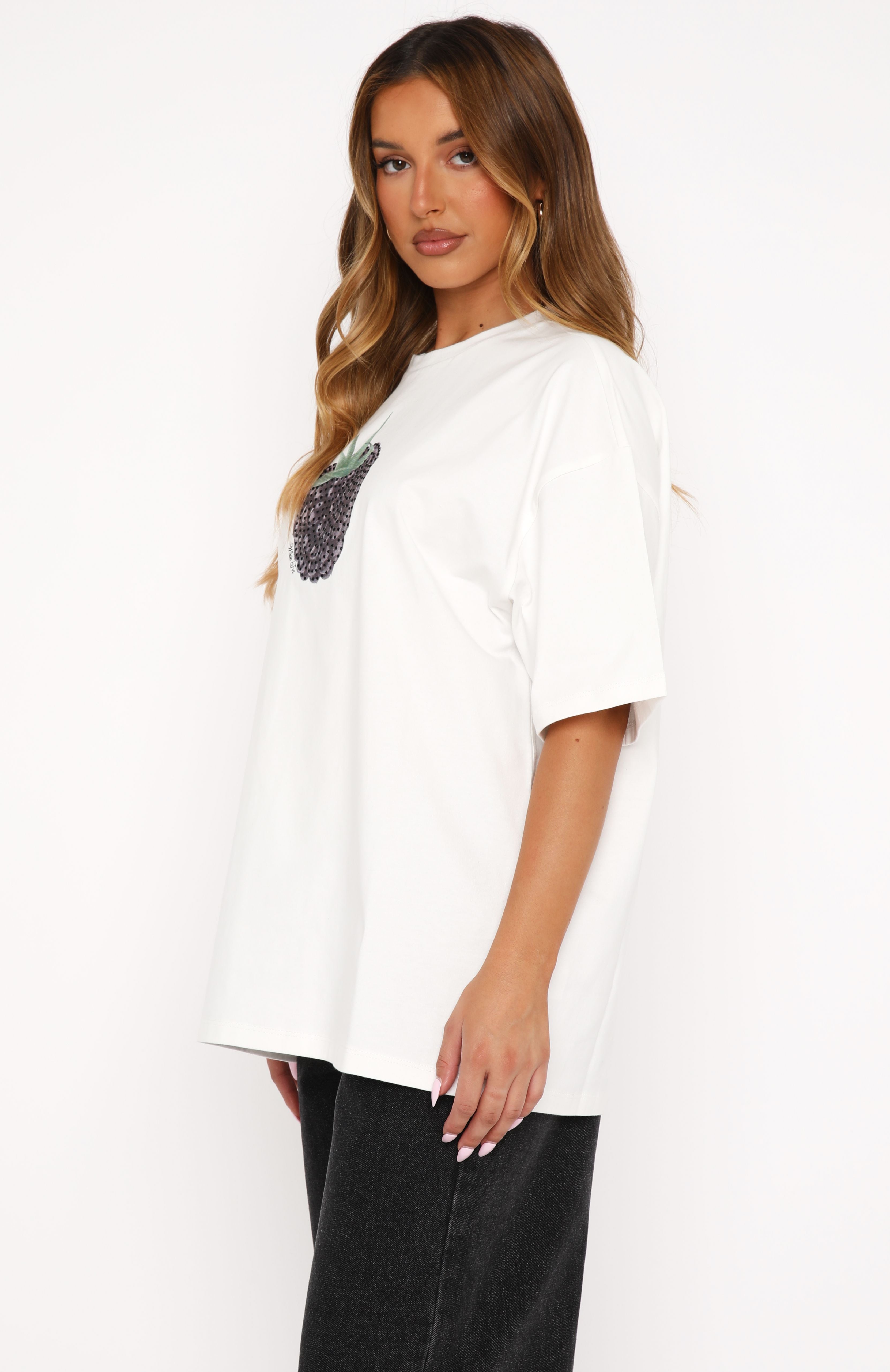 Premium Always Sweet Oversized Tee - Ultimate Comfort in White