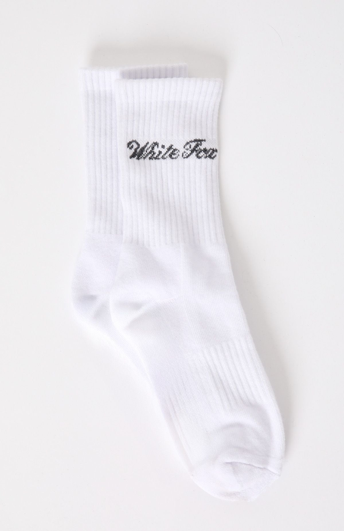 Premium Walk The Same Crew Socks - White/Charcoal