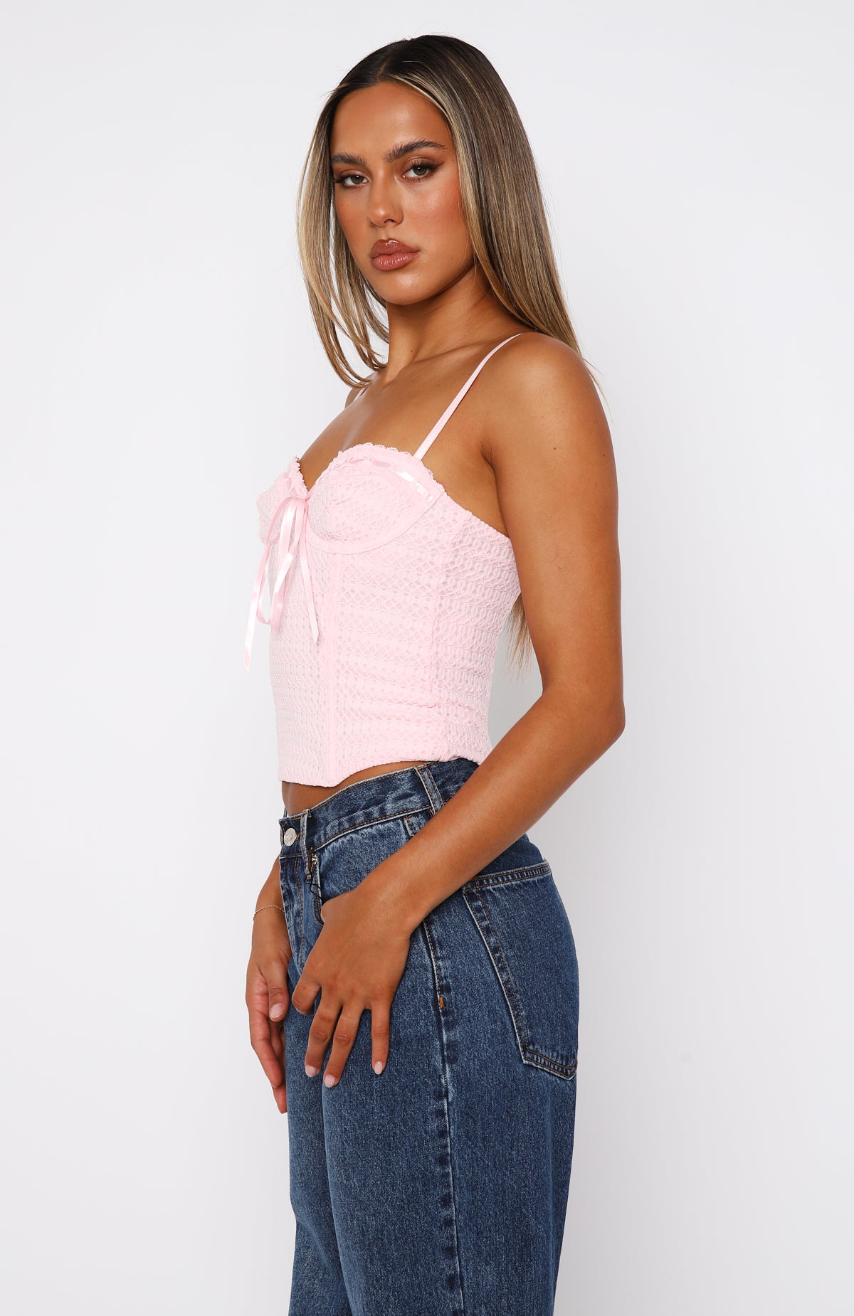 Premium Way You Feel Bustier in Baby Pink