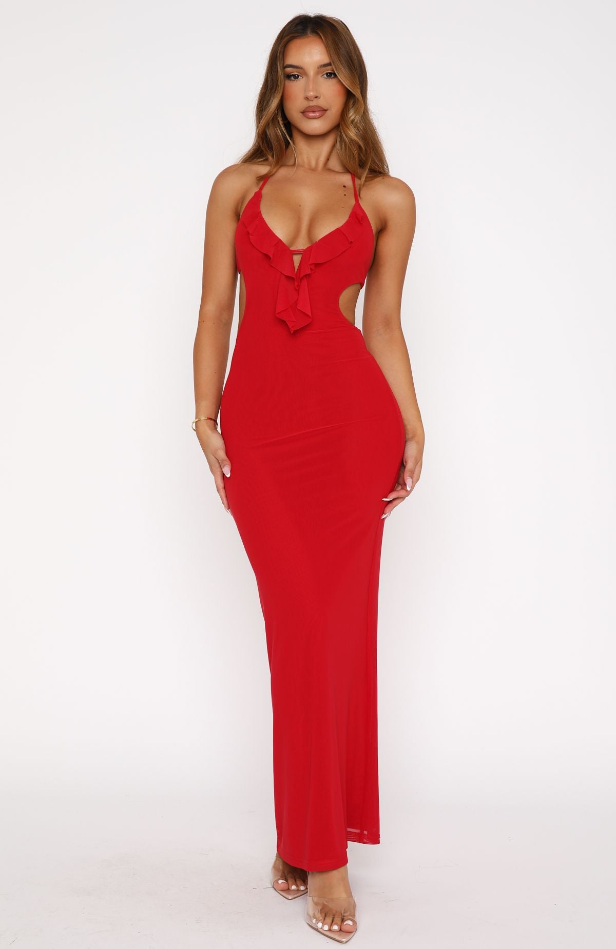 Ultimate Elegance: Premium Red Maxi Dress