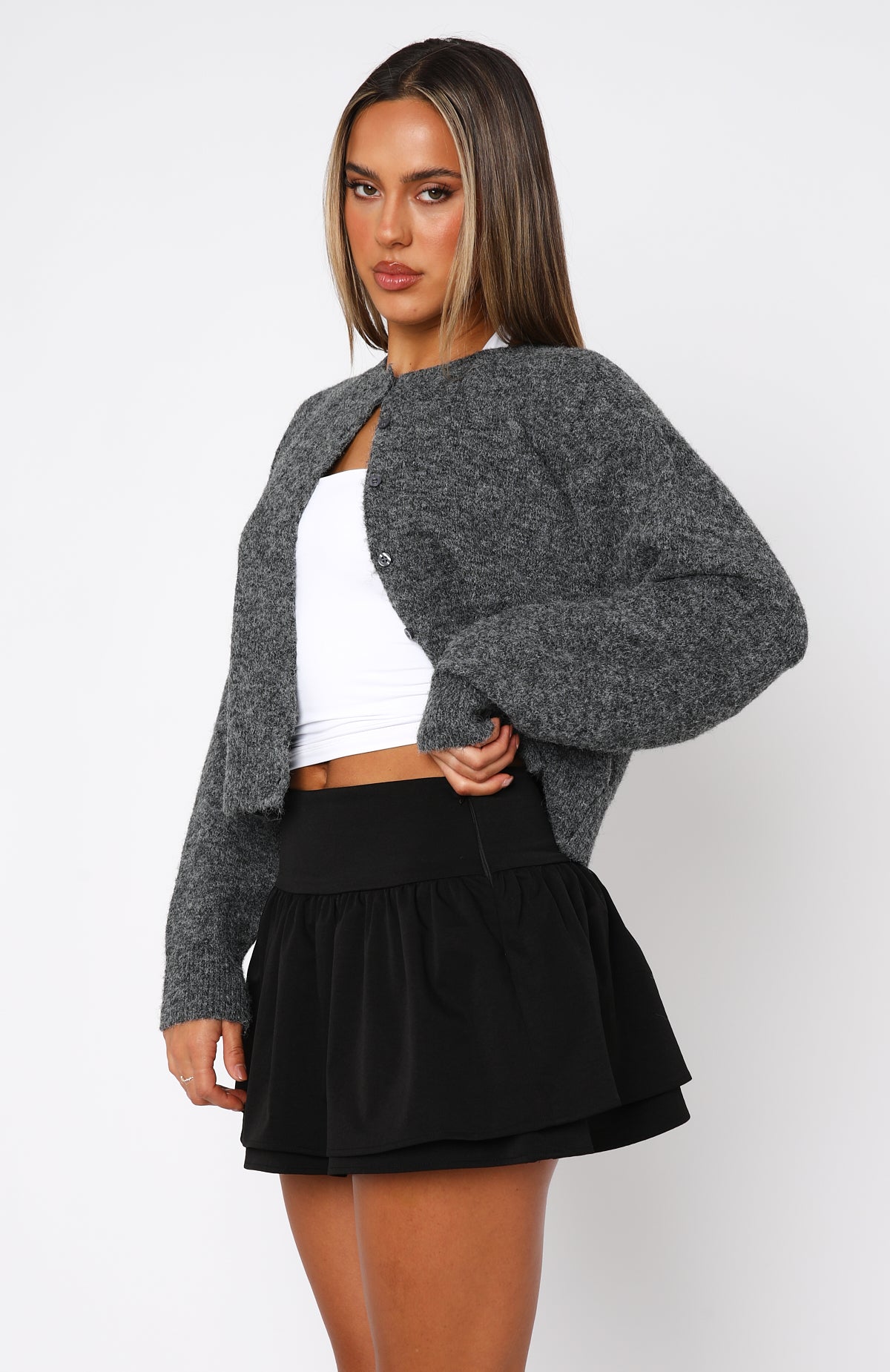 Premium So Attracted Mini Skirt - Black