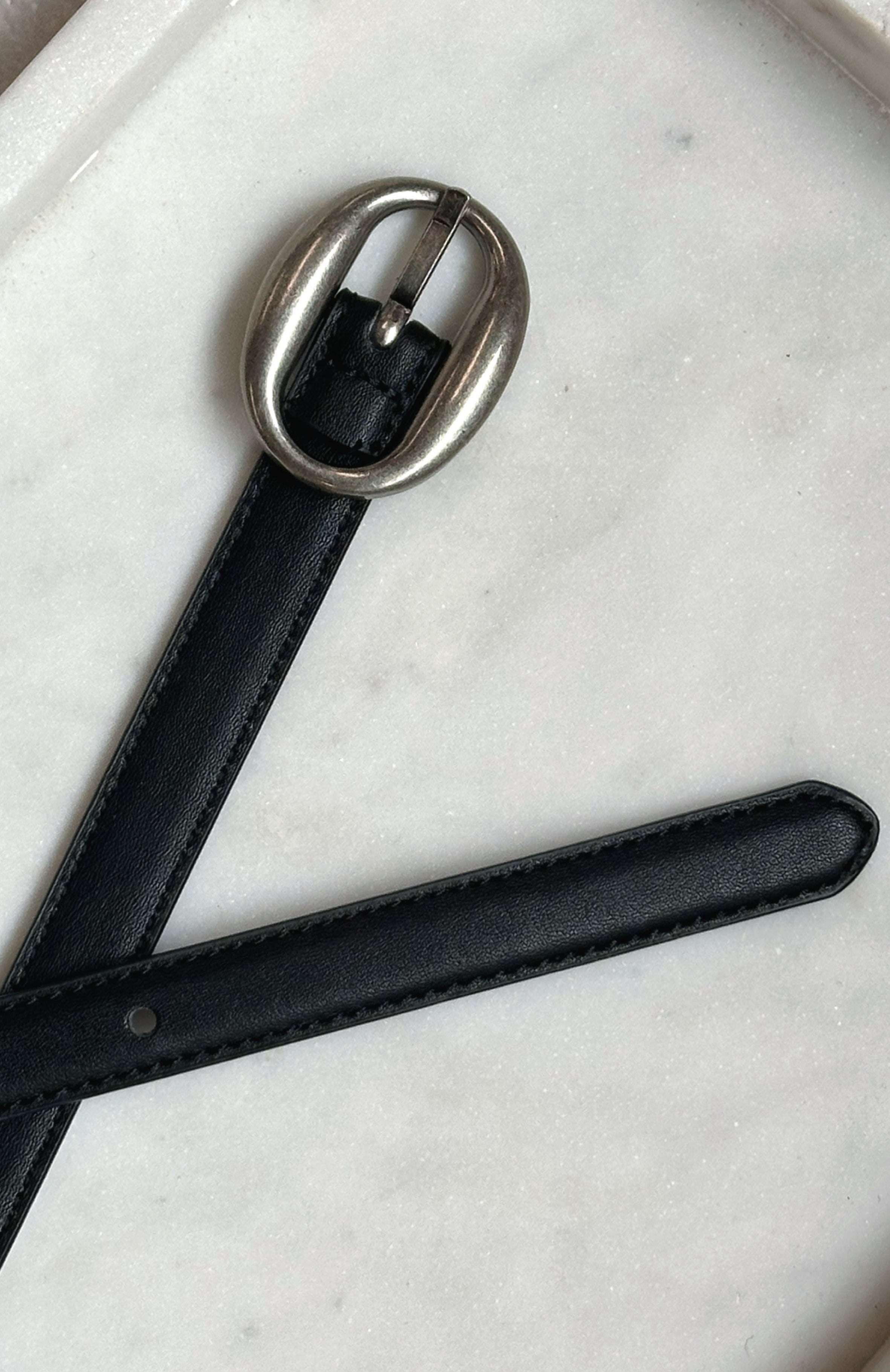 Premium Ron Belt - Black & Vintage Silver Edition