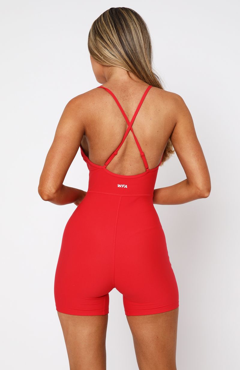 Ultimate Power Playsuit - Bold Red