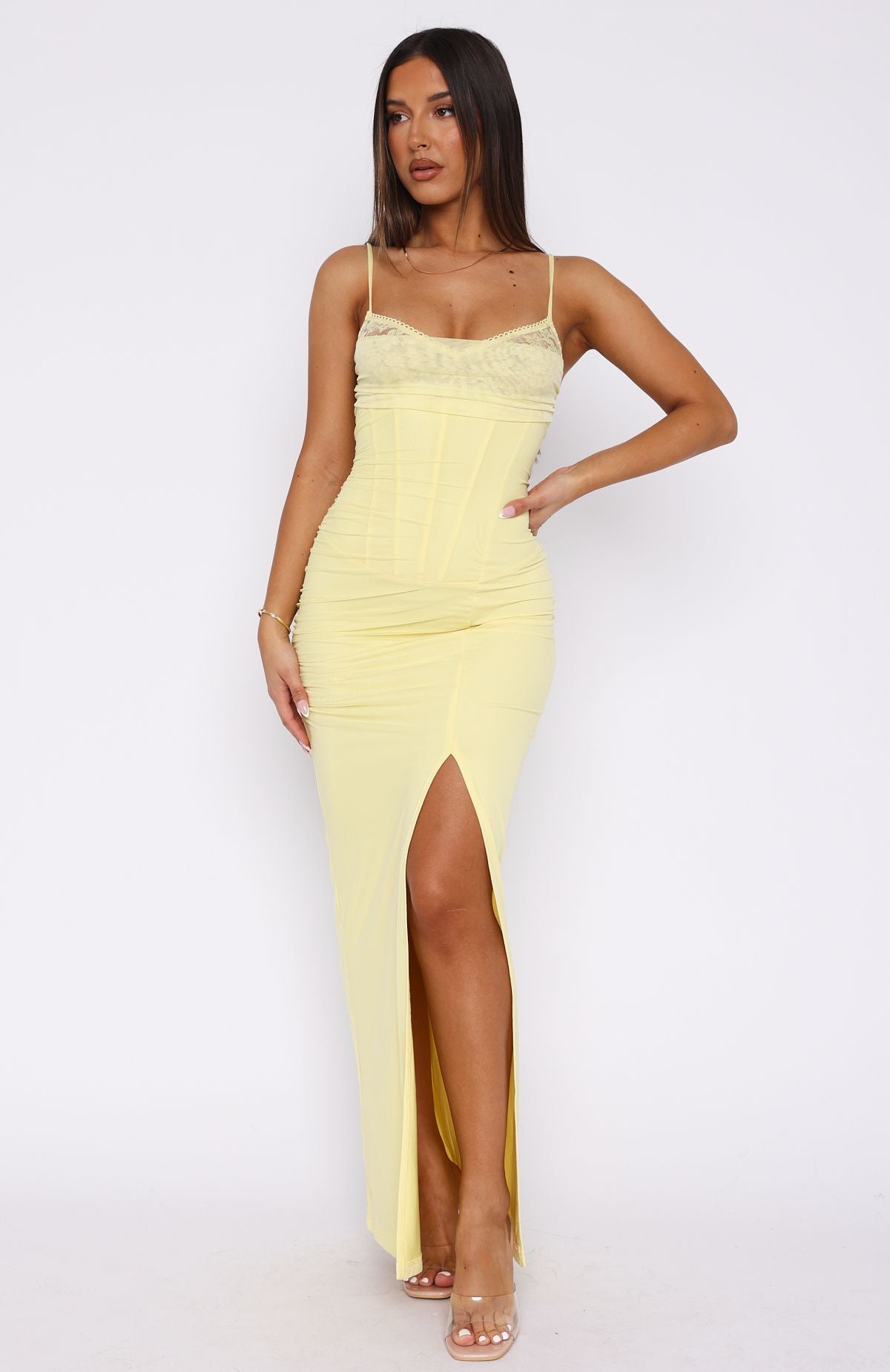 Premium Lemon Maxi Dress - Just Be Friends Collection