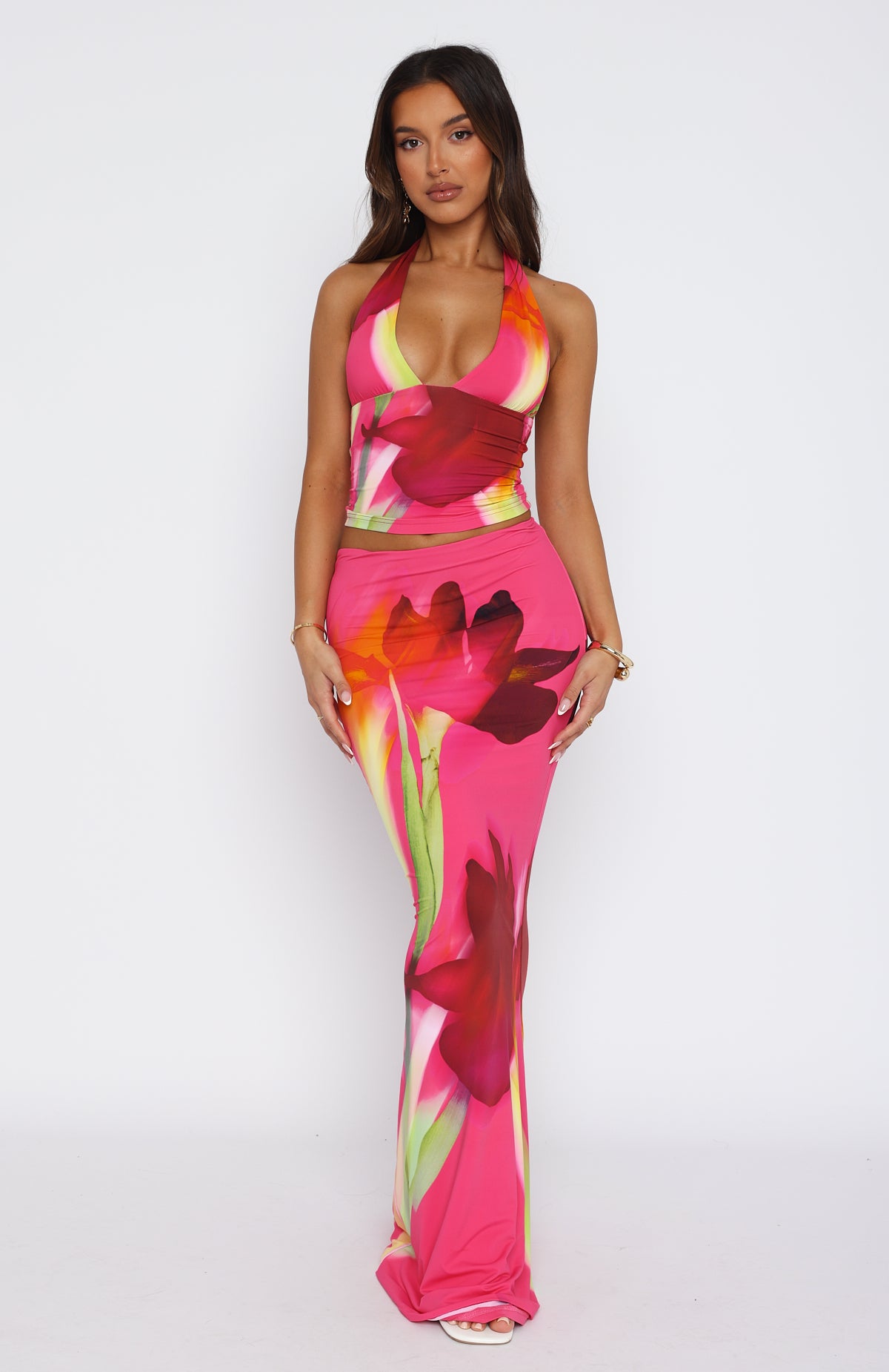 Ultimate Sweet Salutations Maxi Skirt - Magenta Blossom