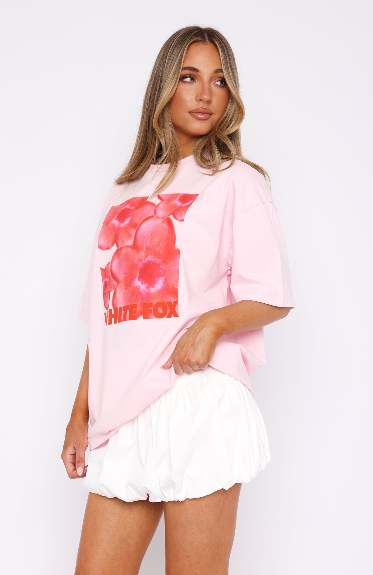 Premium Bloom For You Oversized Tee - Soft Pink