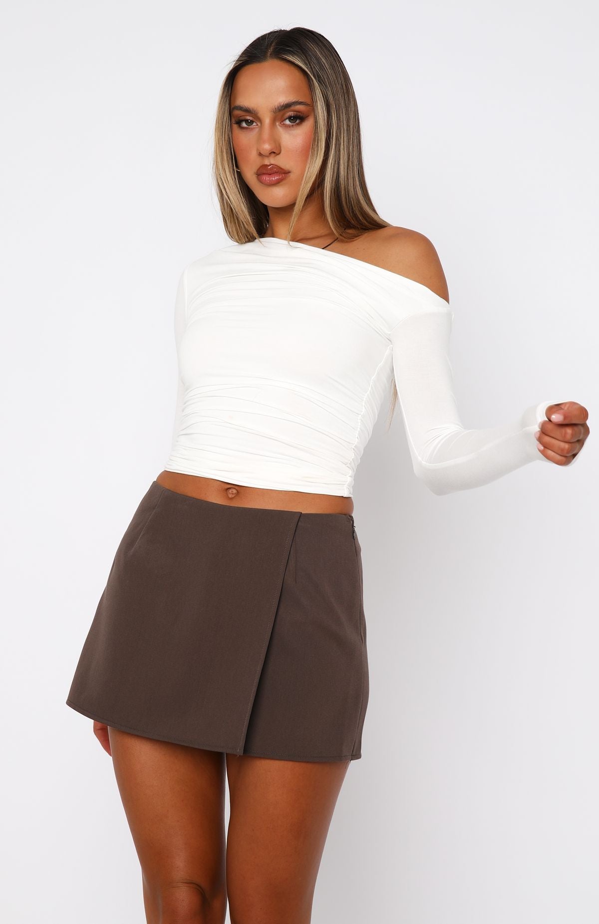 Premium Hear Me Now Mini Skort in Chocolate - Ultimate Style Upgrade