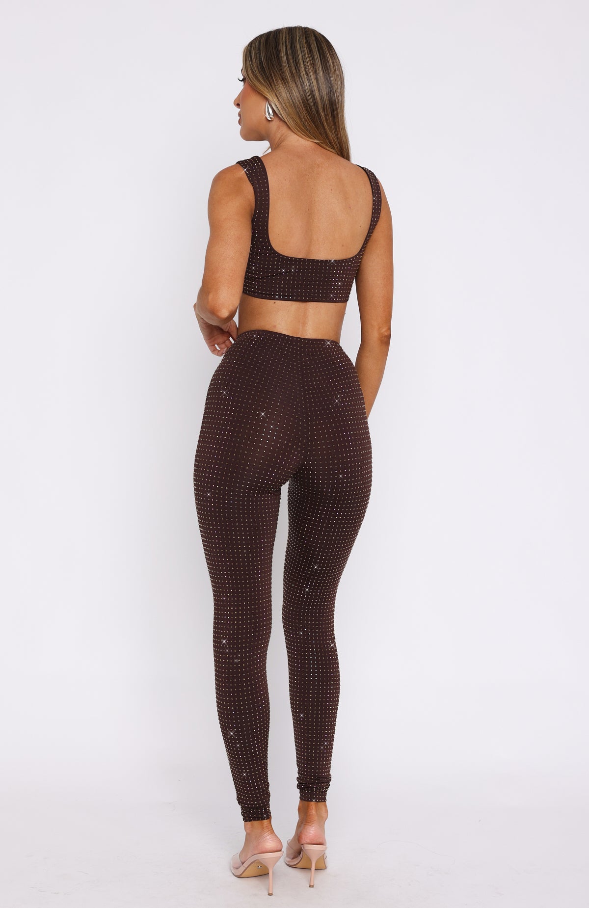 Ultimate Embellished Running Pants in Chocolate