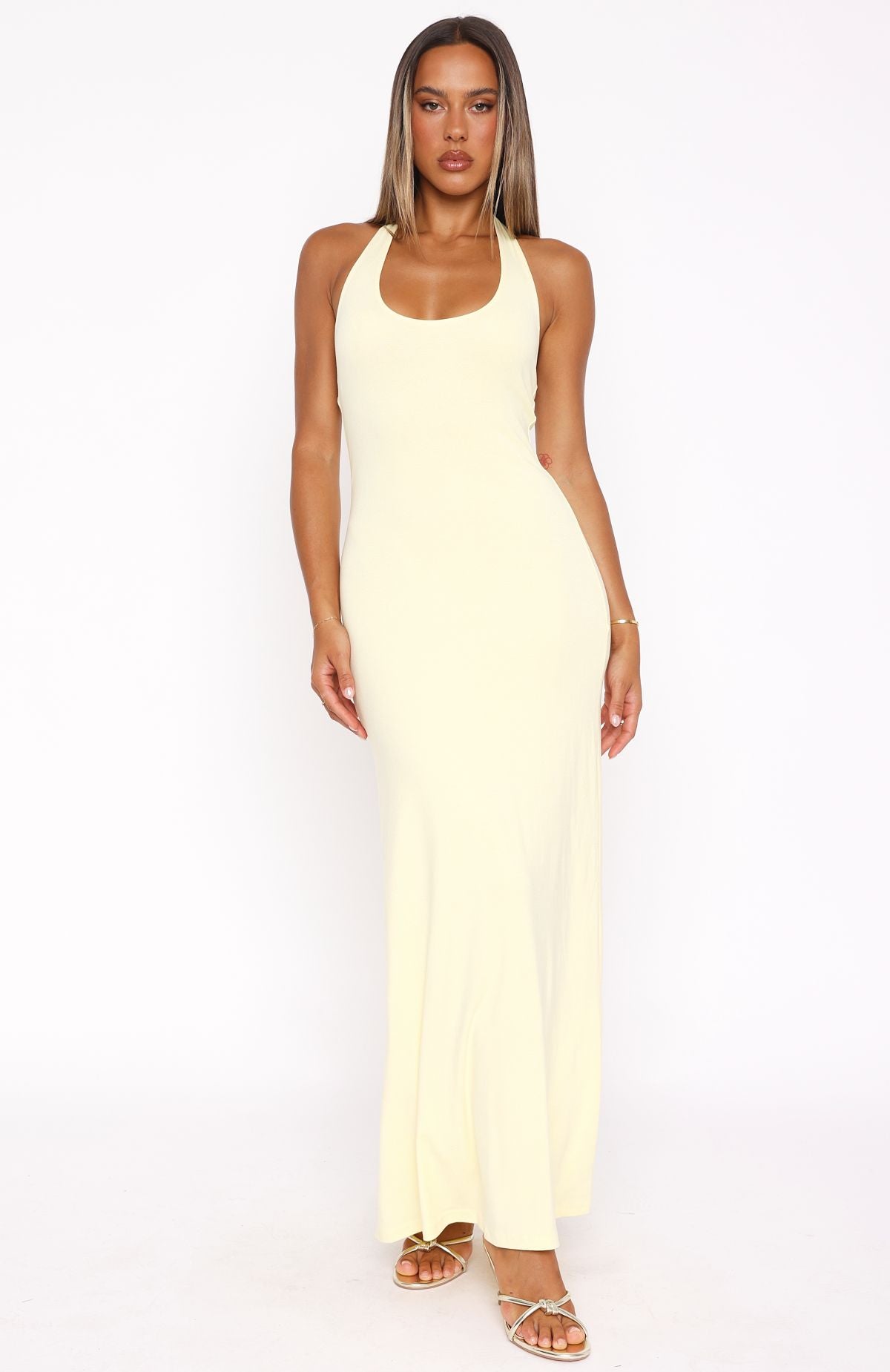 Premium Lemon Halter Maxi Dress - Ultimate Style Upgrade