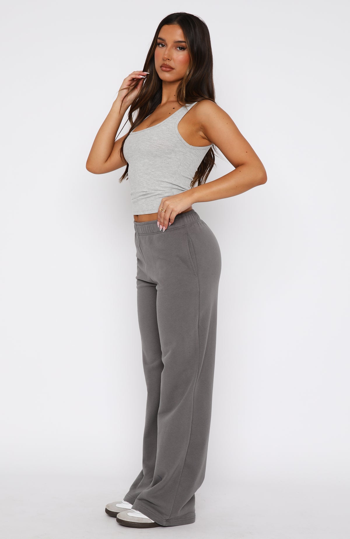 Ultimate Cozy Wide Leg Sweatpants - Charcoal