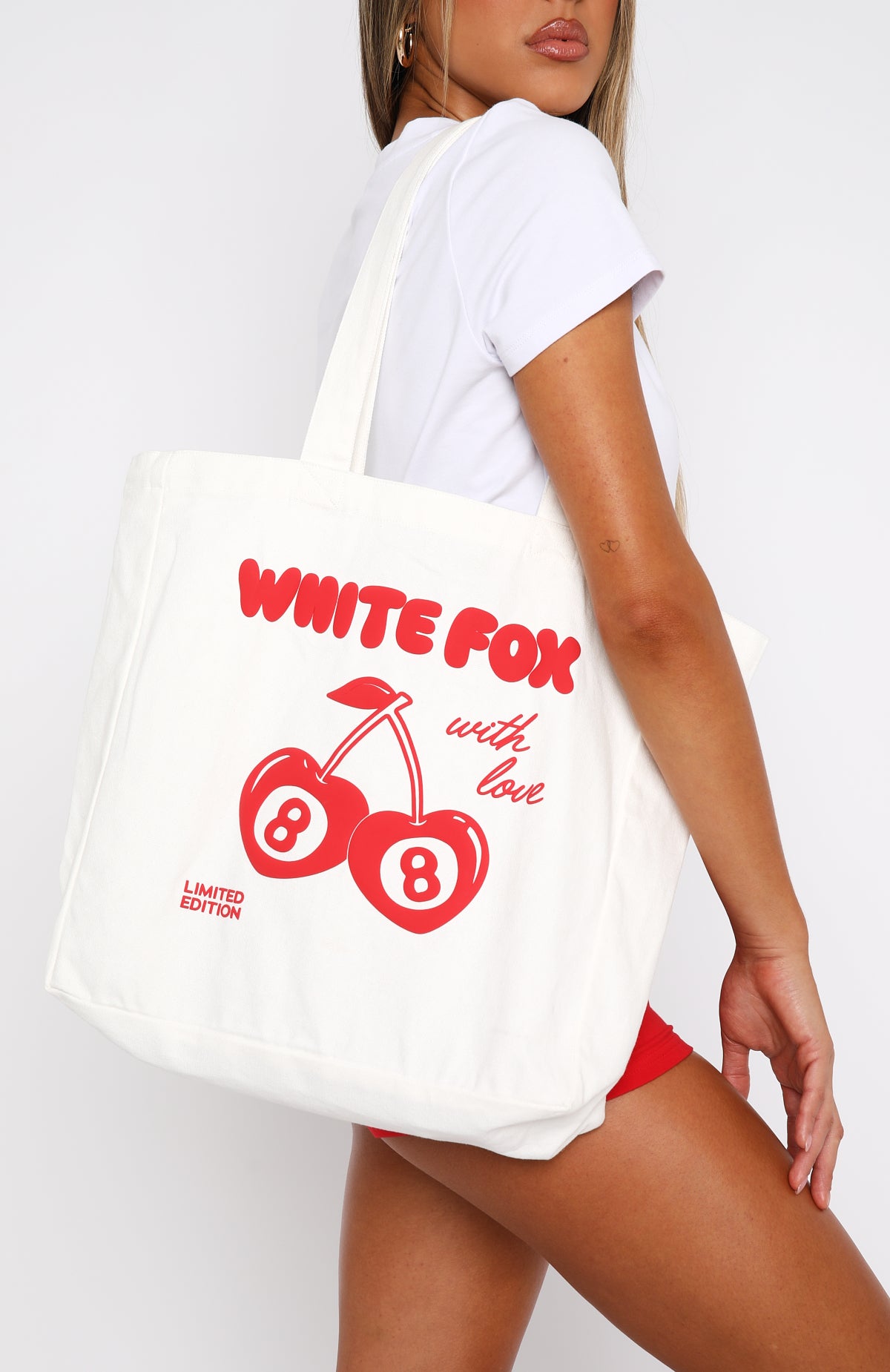 Premium White Fox Tote Bag - Carry With Love