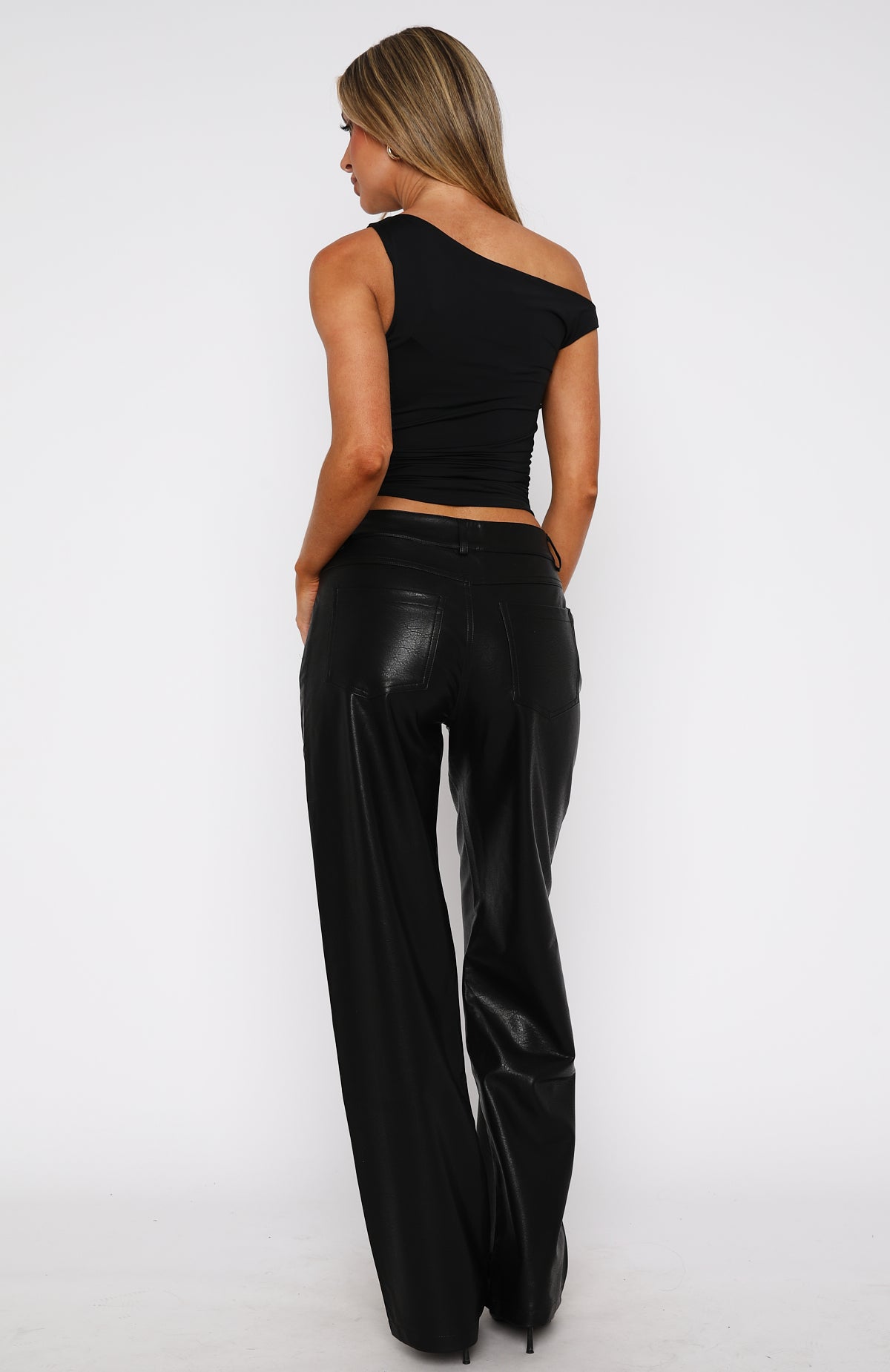 Ultimate Style PU Wide Leg Pants - Black