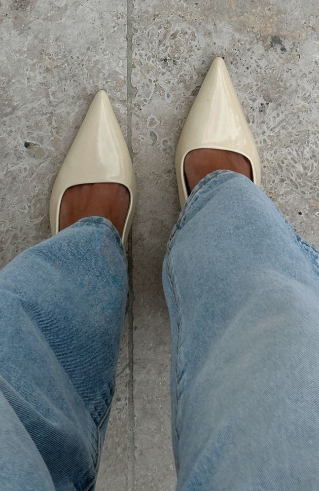 Premium Tayte Slingback Heel - Butter Patent Elegance