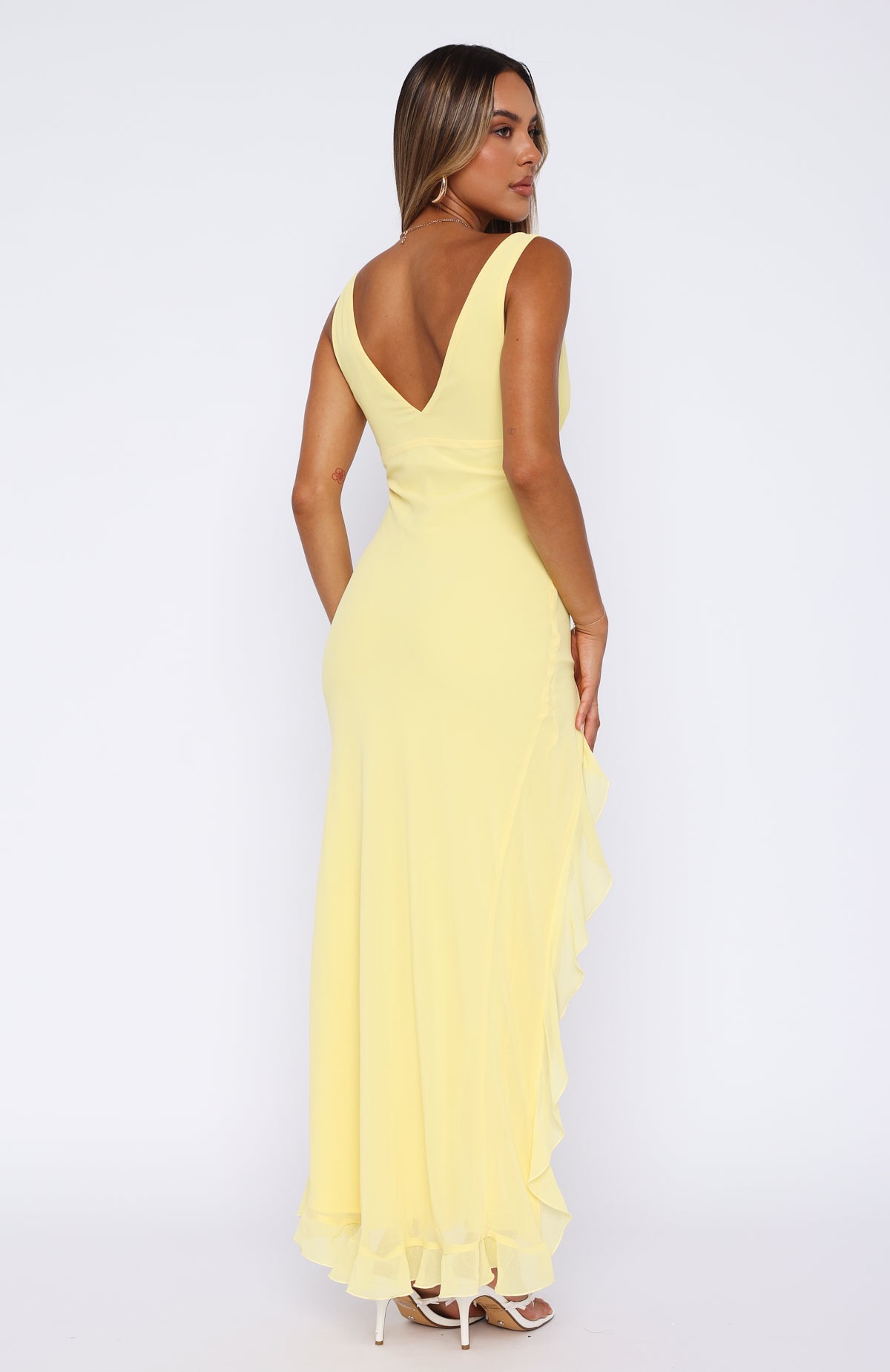 Ultimate Tell Me Everything Maxi Dress in Lemon