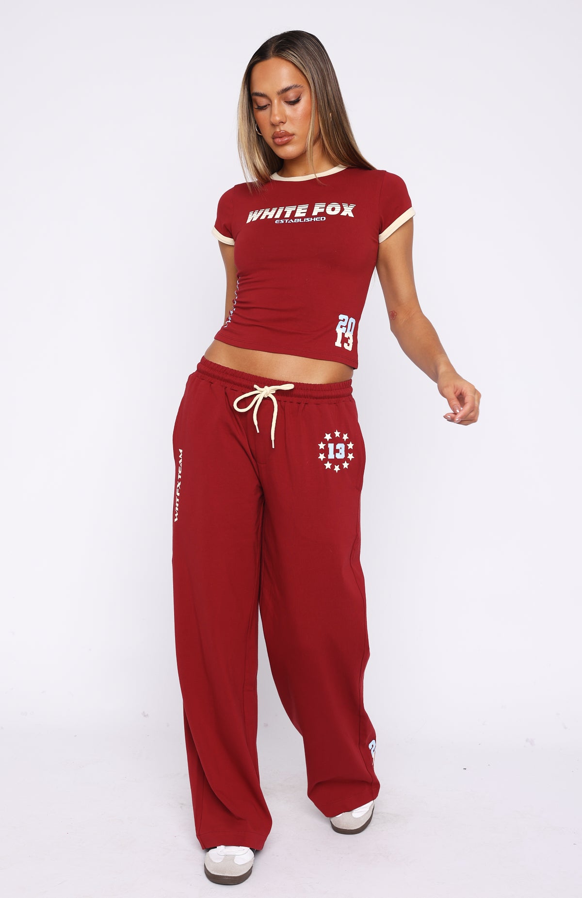 Premium Full Schedule Track Pants - Burgundy