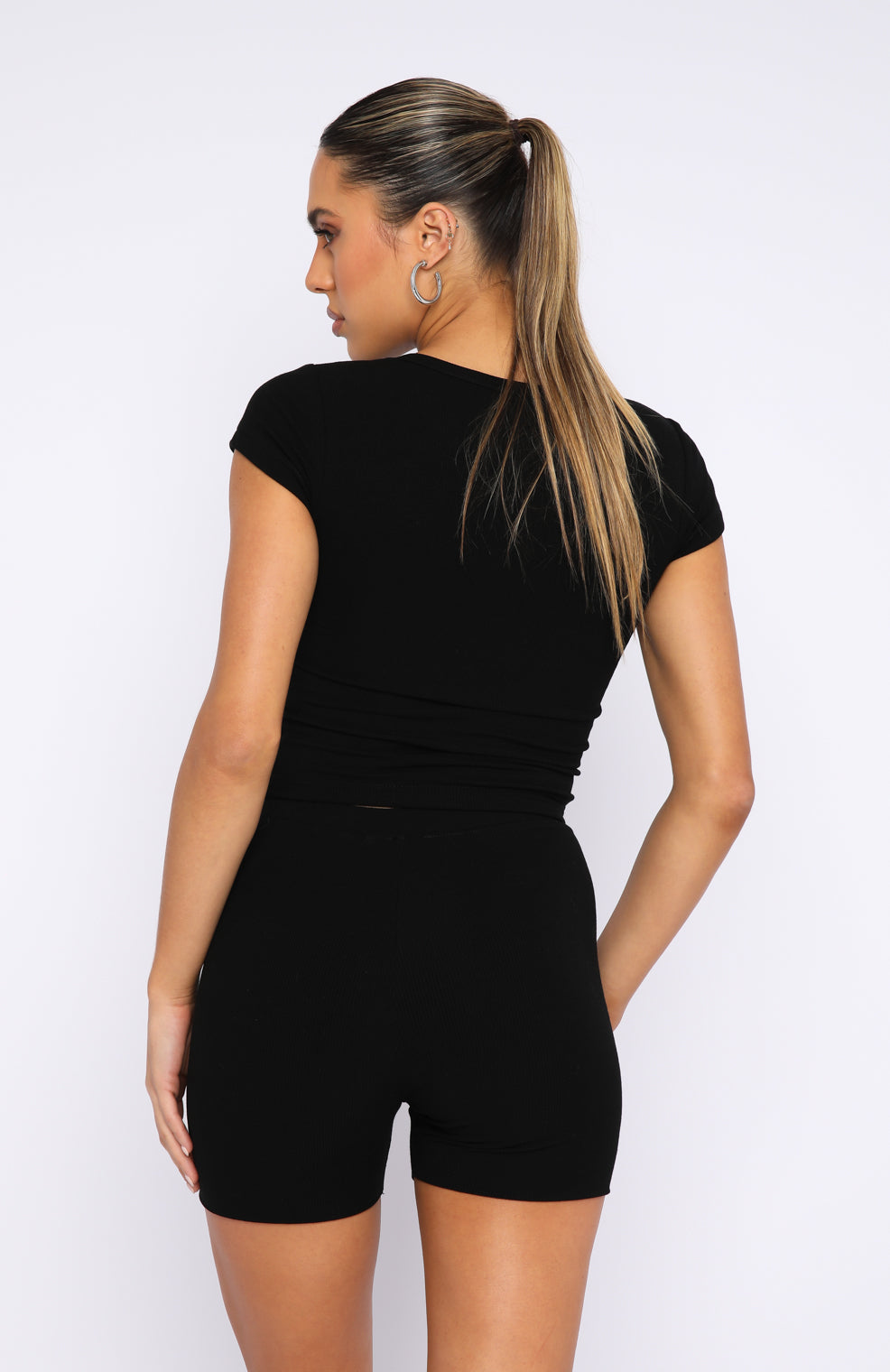 Premium Ribbed Bike Shorts - Ink Edition