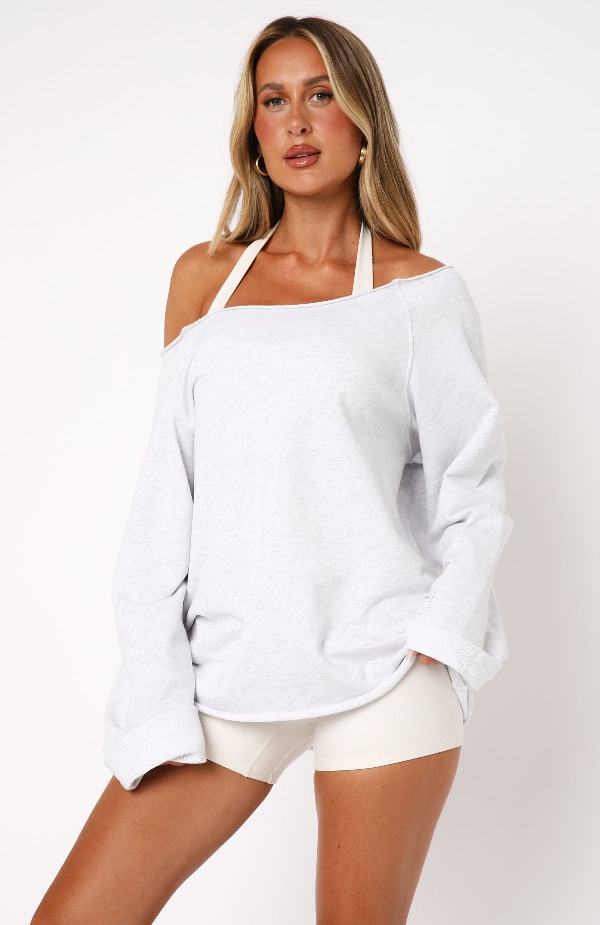 Premium Call It Love Sweater - Light Grey Marle