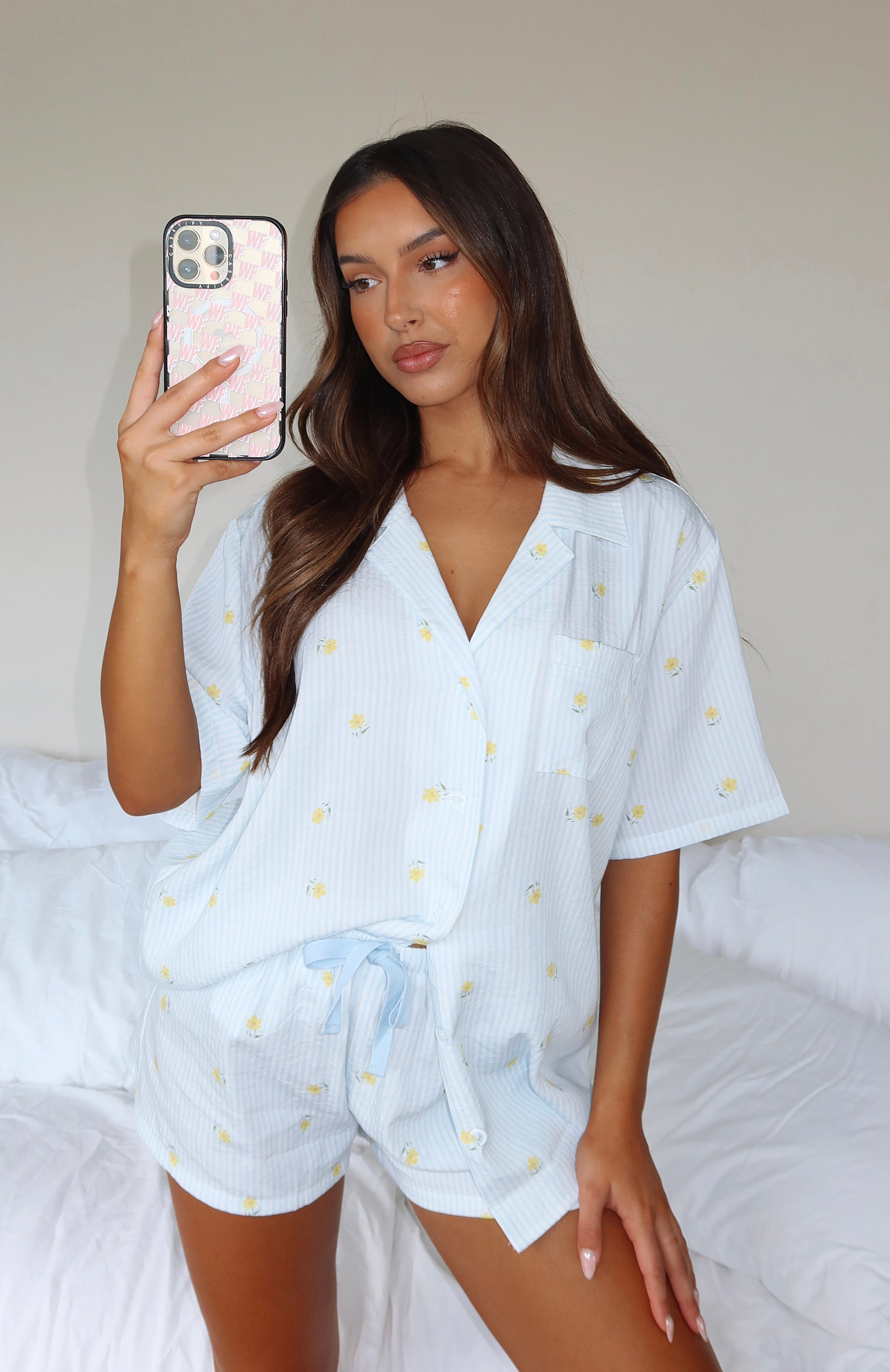 Premium Blue Meadow Stripe Offline Pyjama Set