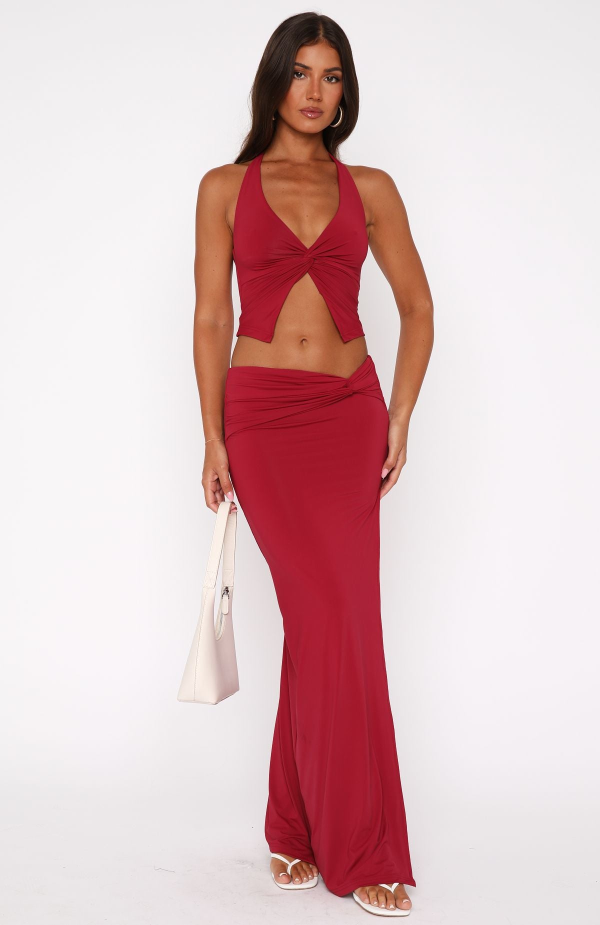 Premium Burgundy Maxi Skirt - Ultimate Style Upgrade