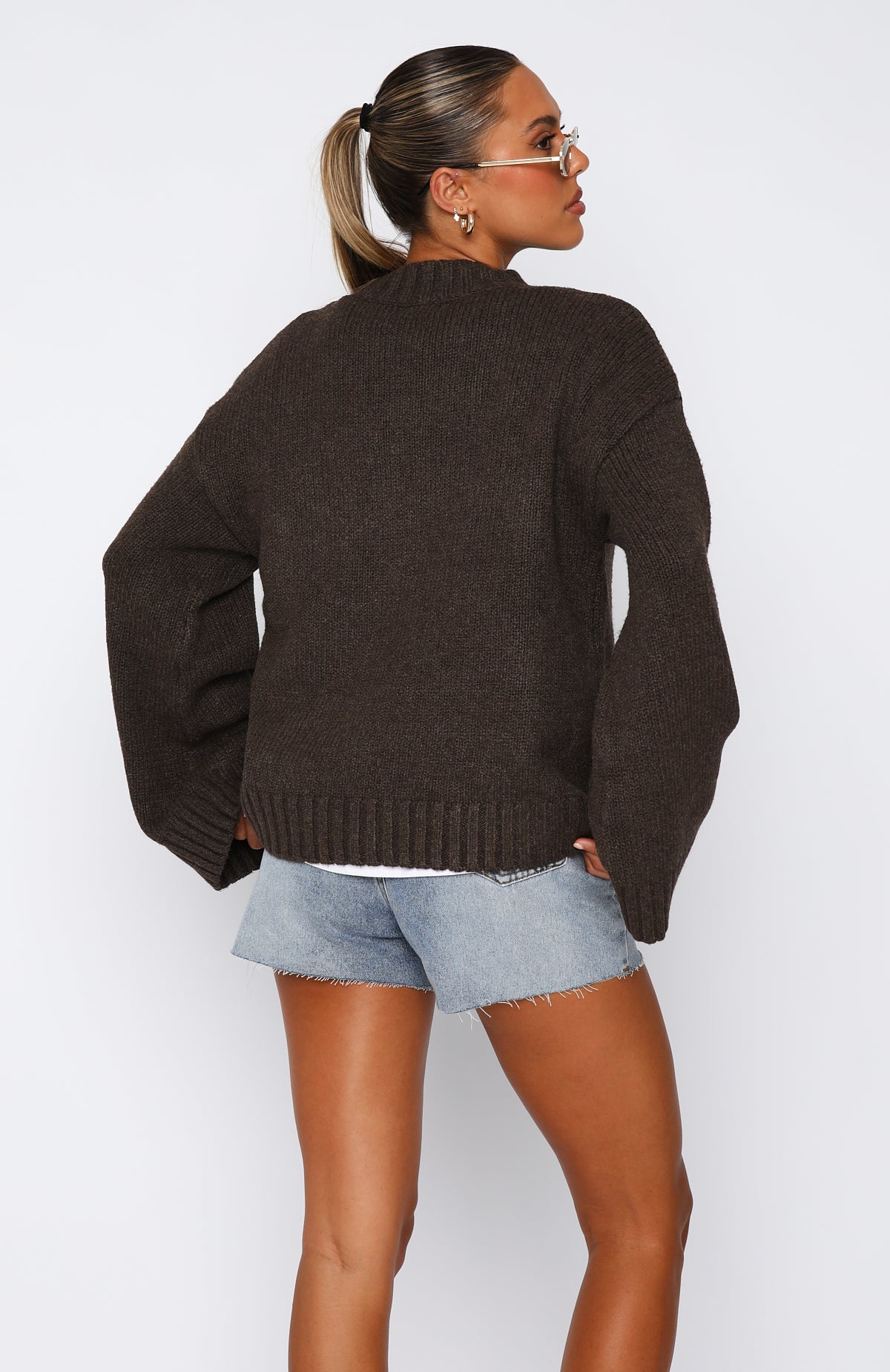 Ultimate Winter's Chill Premium Knit Sweater in Chocolate