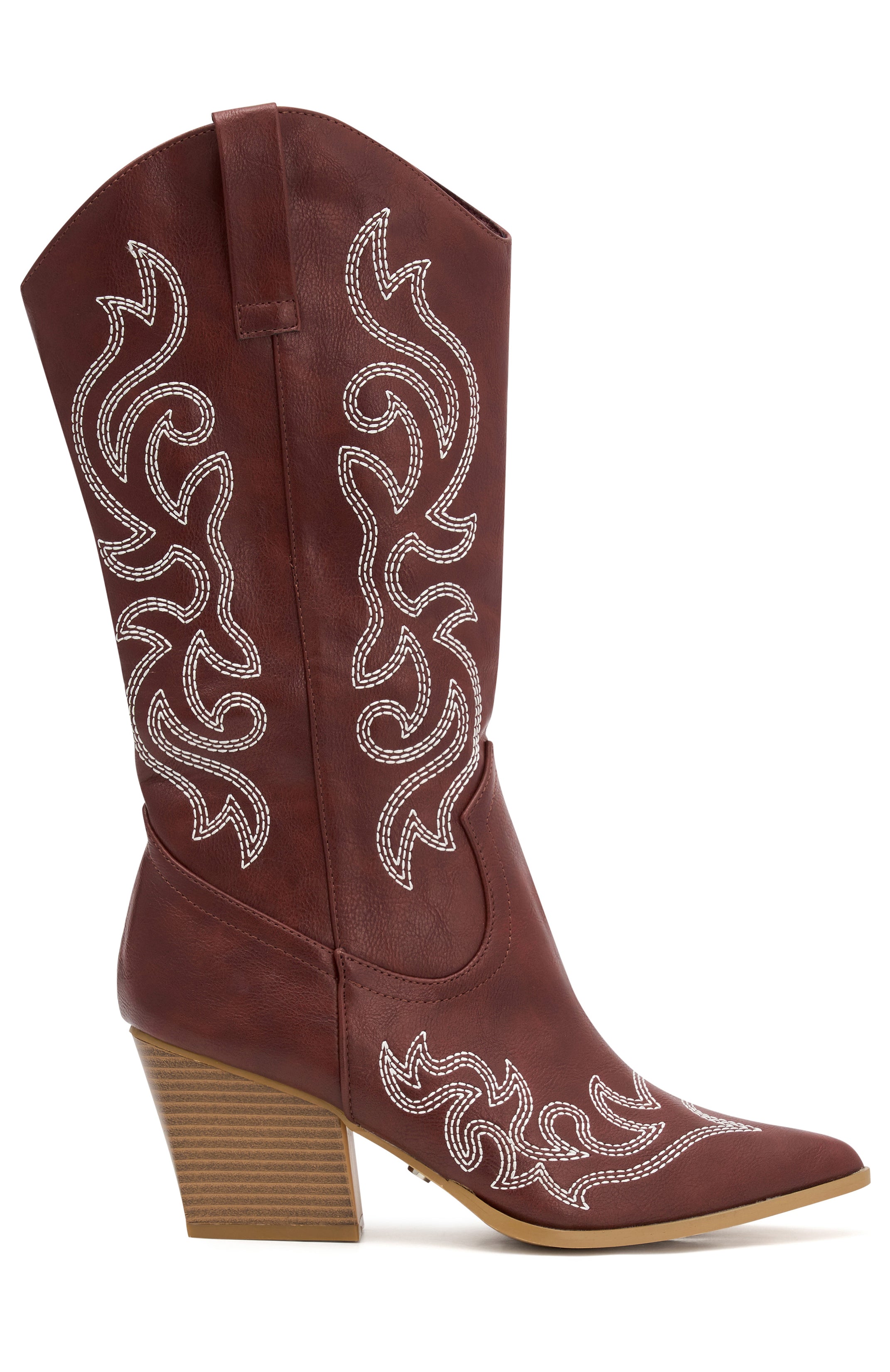 Premium Alice Cowboy Boots - Burgundy