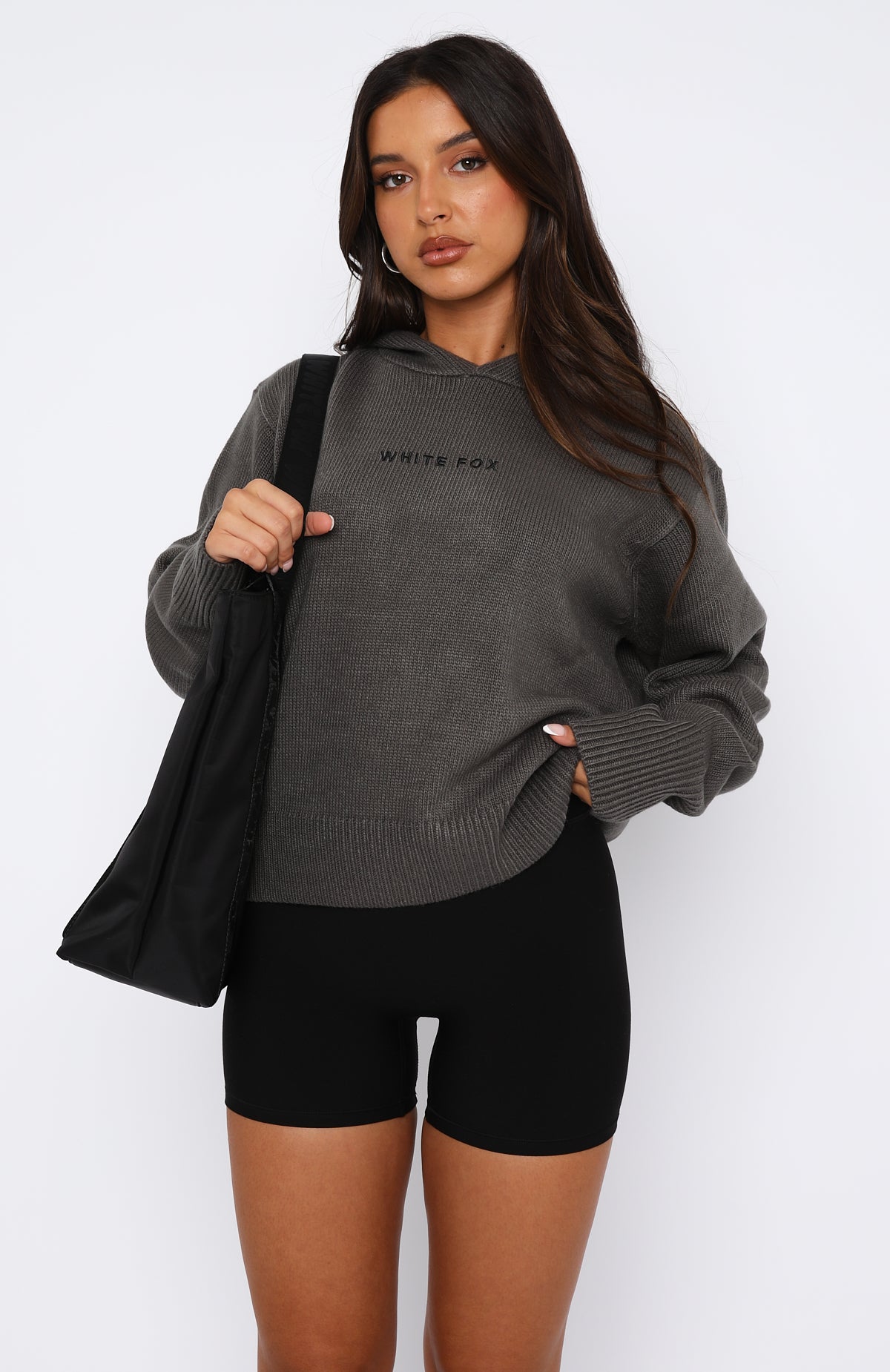 Premium It's Cool Knit Hoodie - Charcoal | Ultimate Lounge Essential