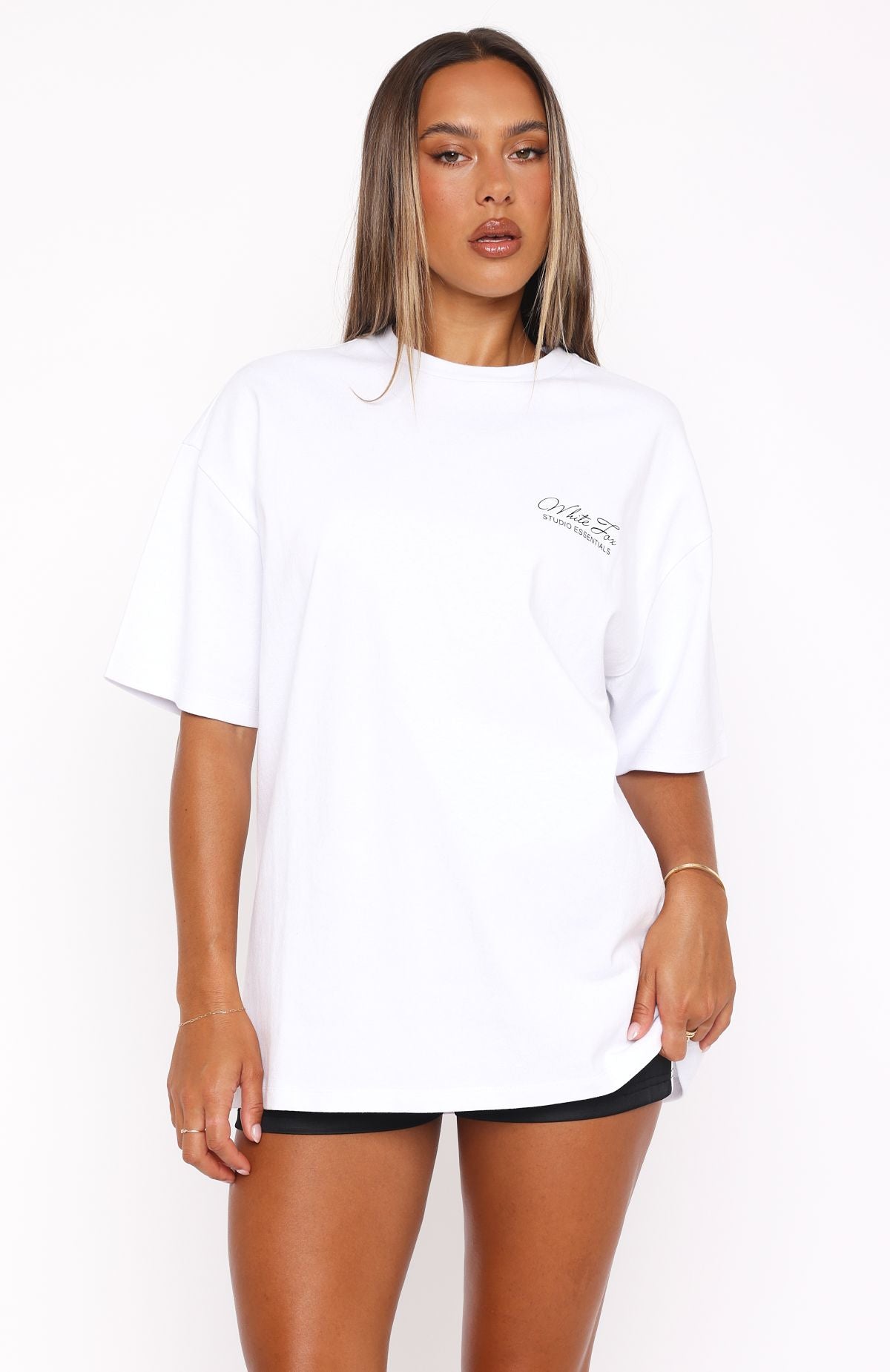 Premium Studio Classic Oversized Tee - Ultimate Comfort White