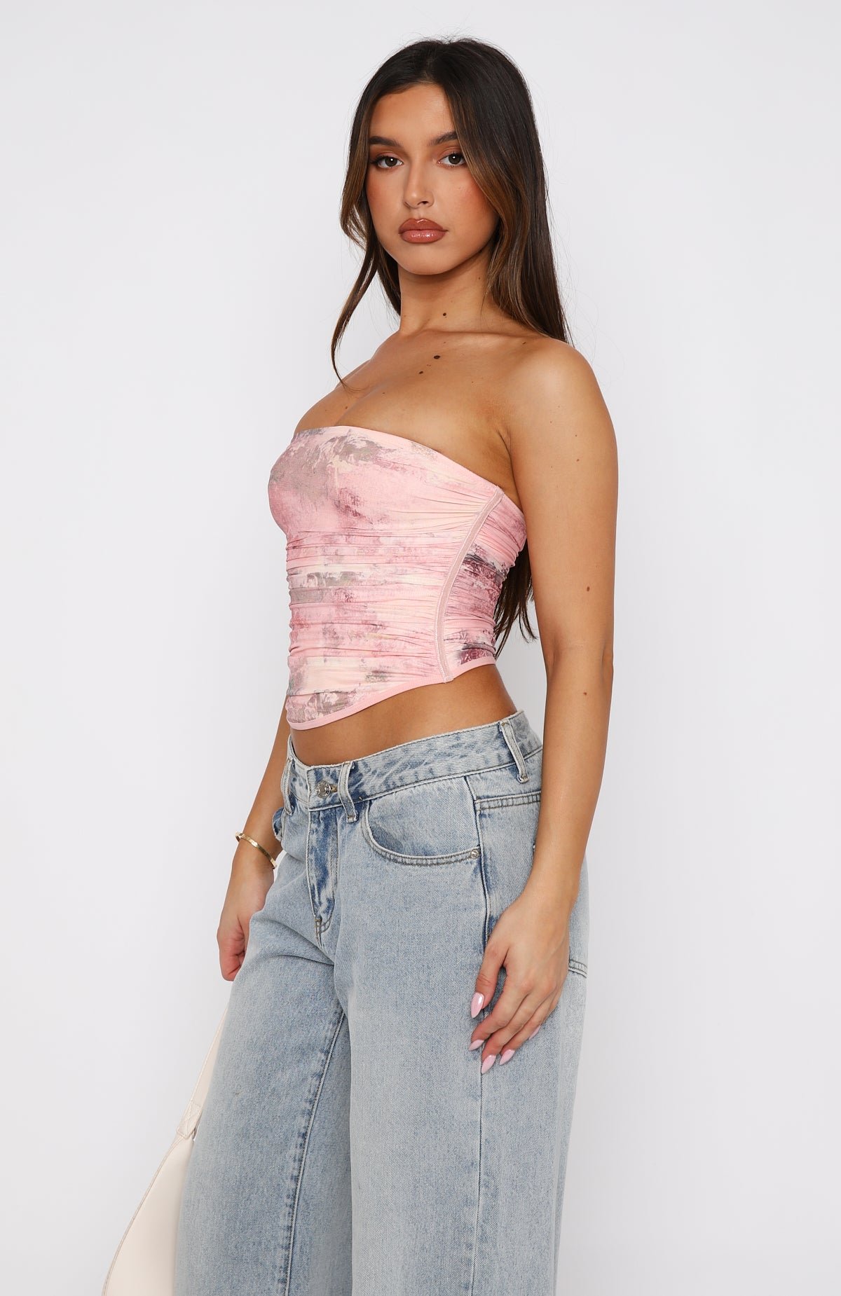 Premium Give Me Notice Strapless Top - Chic Primrose Pink