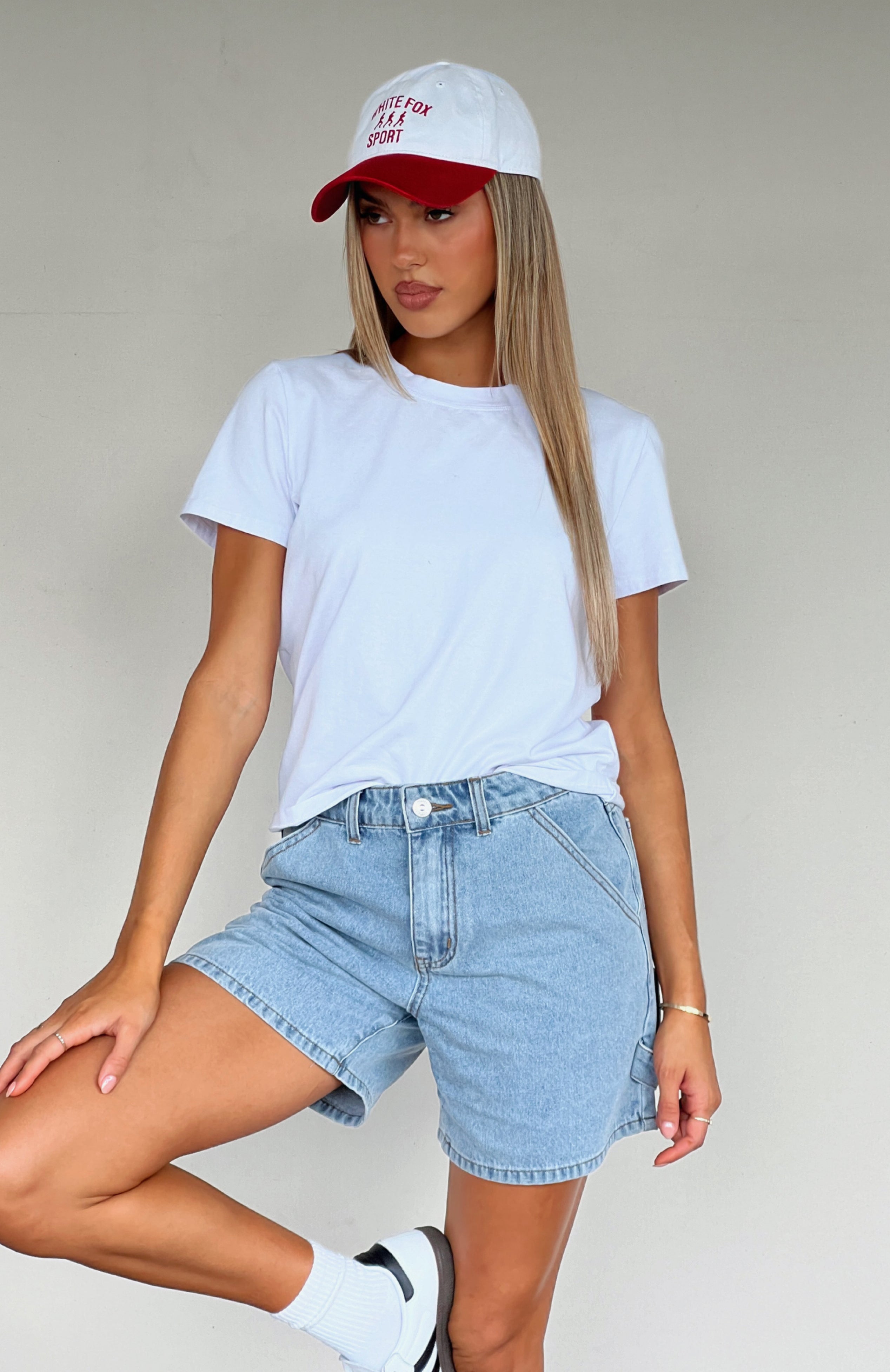 Premium Light Blue Denim Shorts - Time Well Spent Collection