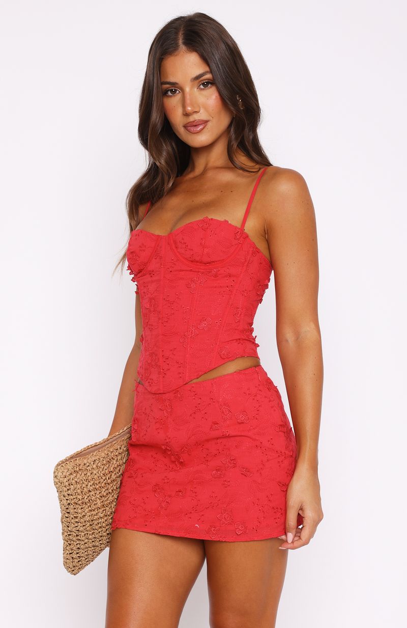 Ultimate Summer Chic: Keep It A Secret Bustier Red