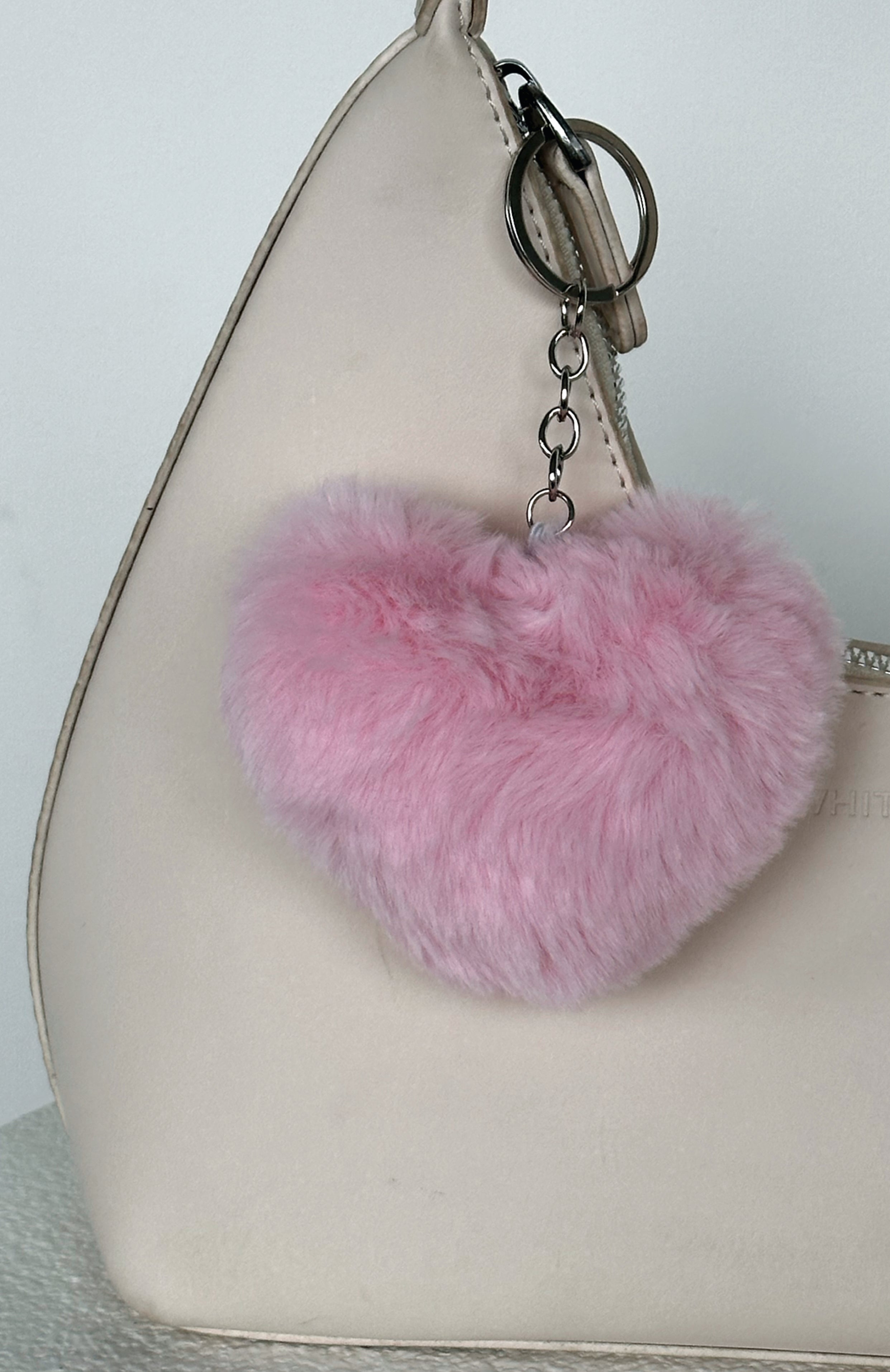 Premium Jaxon Heart Key Ring in Baby Pink