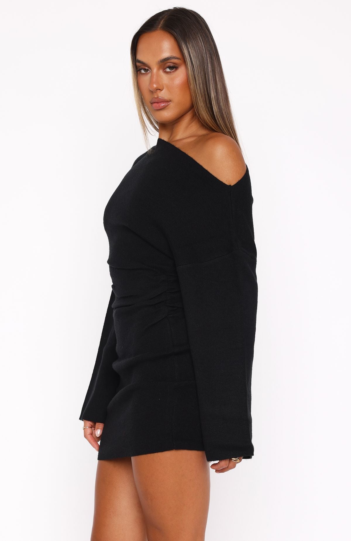 Ultimate Strange World One-Shoulder Mini Dress - Black