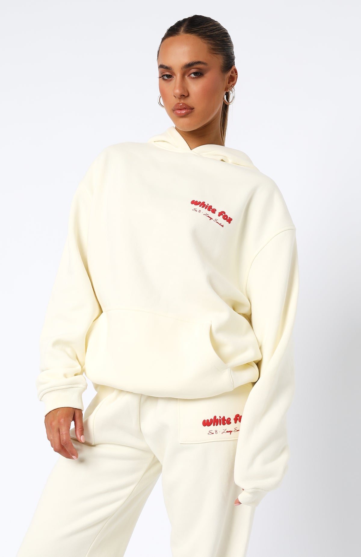 Premium Era 8 Oversized Hoodie - Cherry Cream Comfort