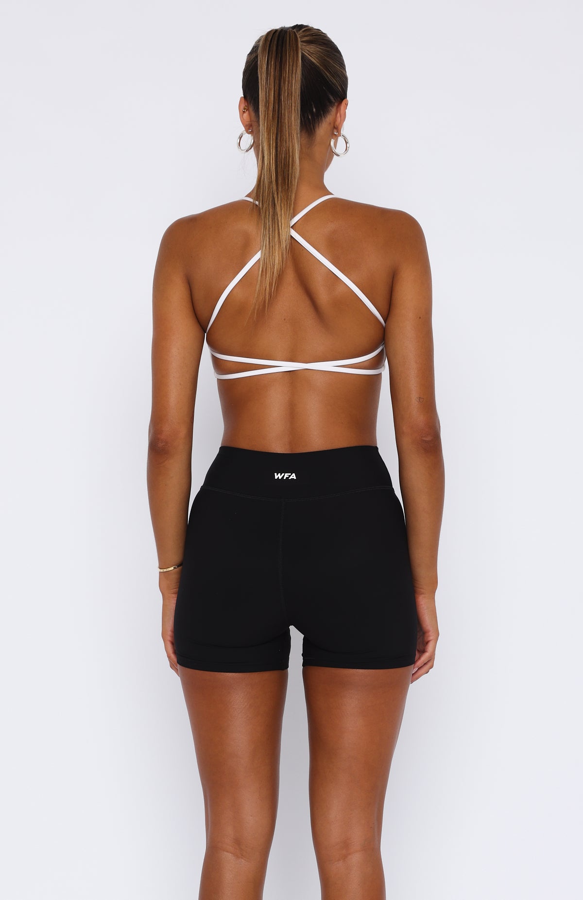 Premium White Fox Active Sports Crop Top