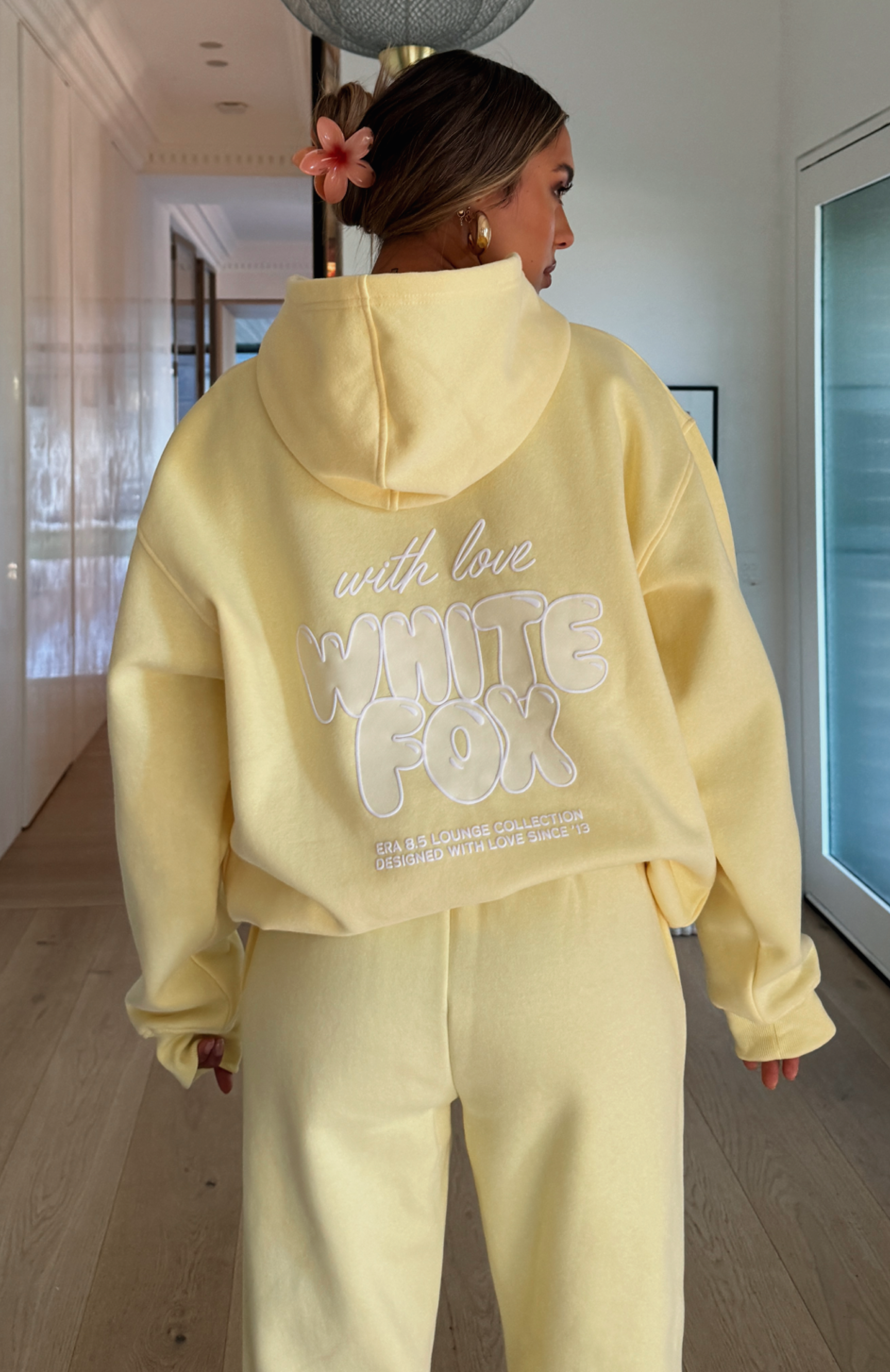 Premium With Love Always Oversized Hoodie - Lemon