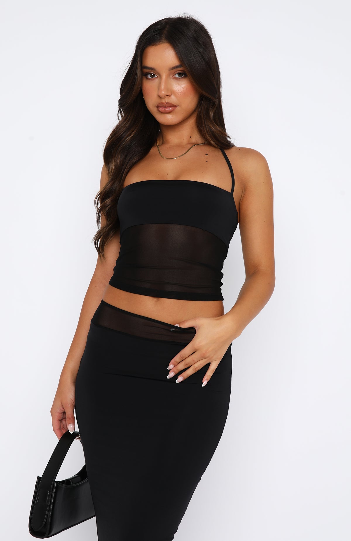 Ultimate Black Strapless Halter Top